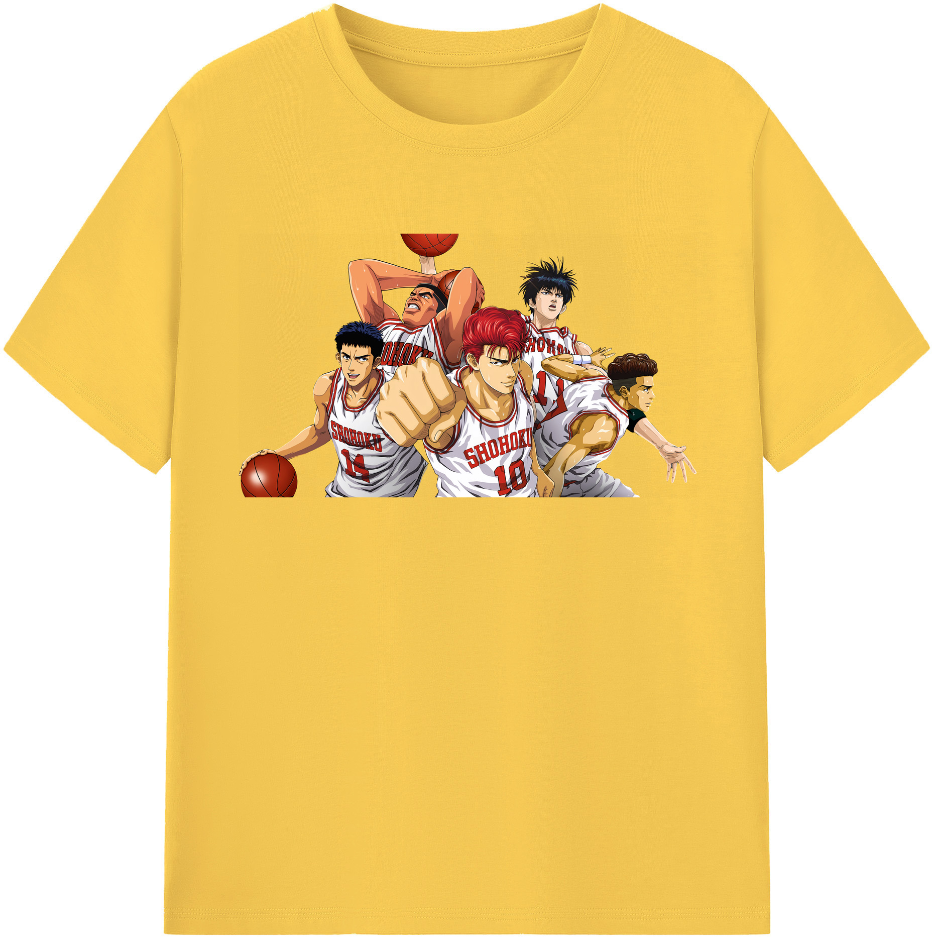 SLAM DUNK／スラムダンク 綿100％半袖Tシャツ（フロントプリント）