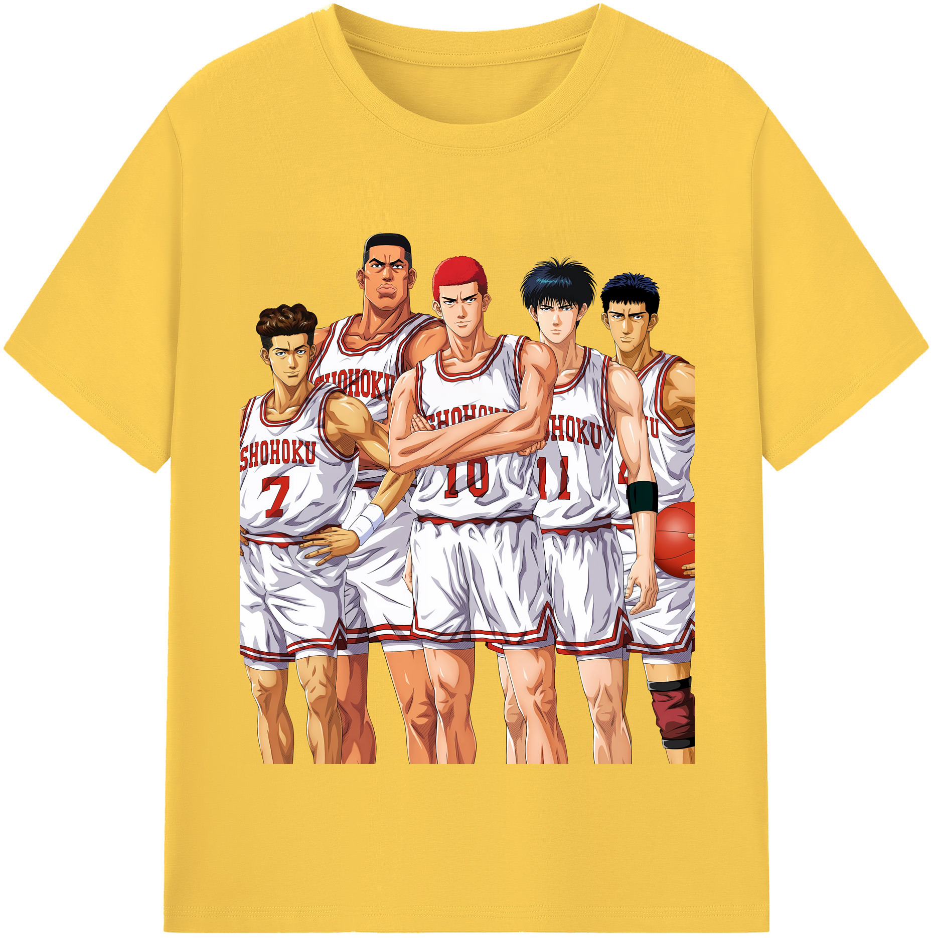 SLAM DUNK／スラムダンク 綿100％半袖Tシャツ（フロントプリント）
