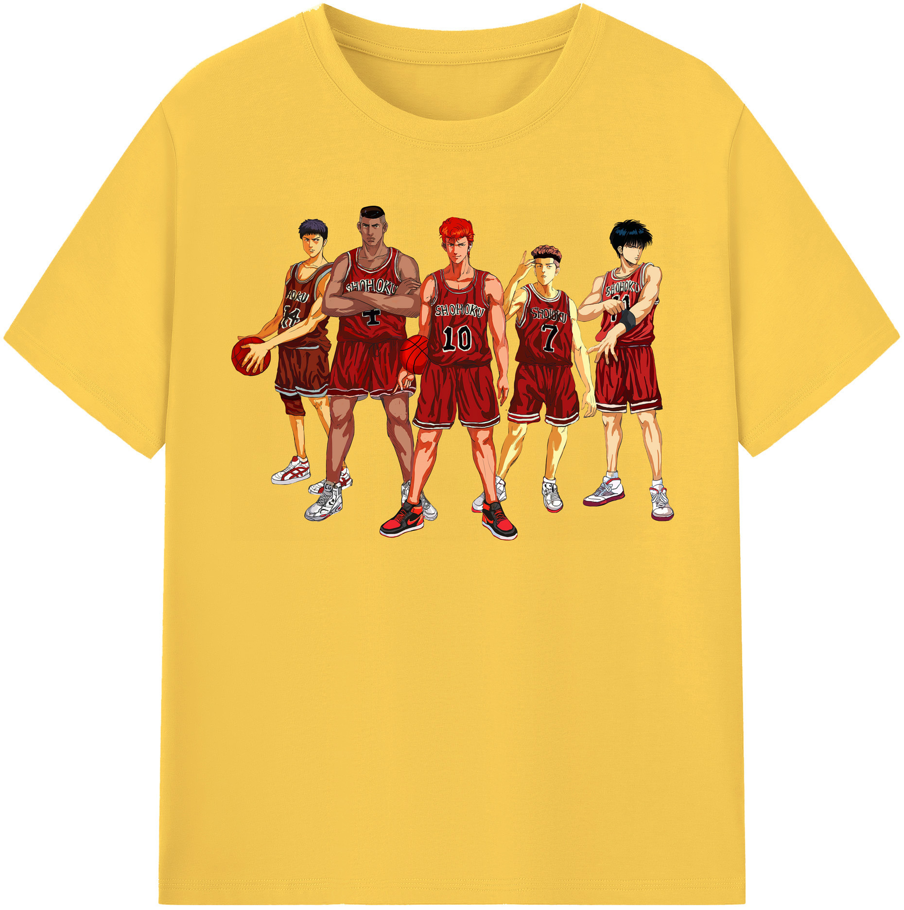 SLAM DUNK／スラムダンク 綿100％半袖Tシャツ（フロントプリント）