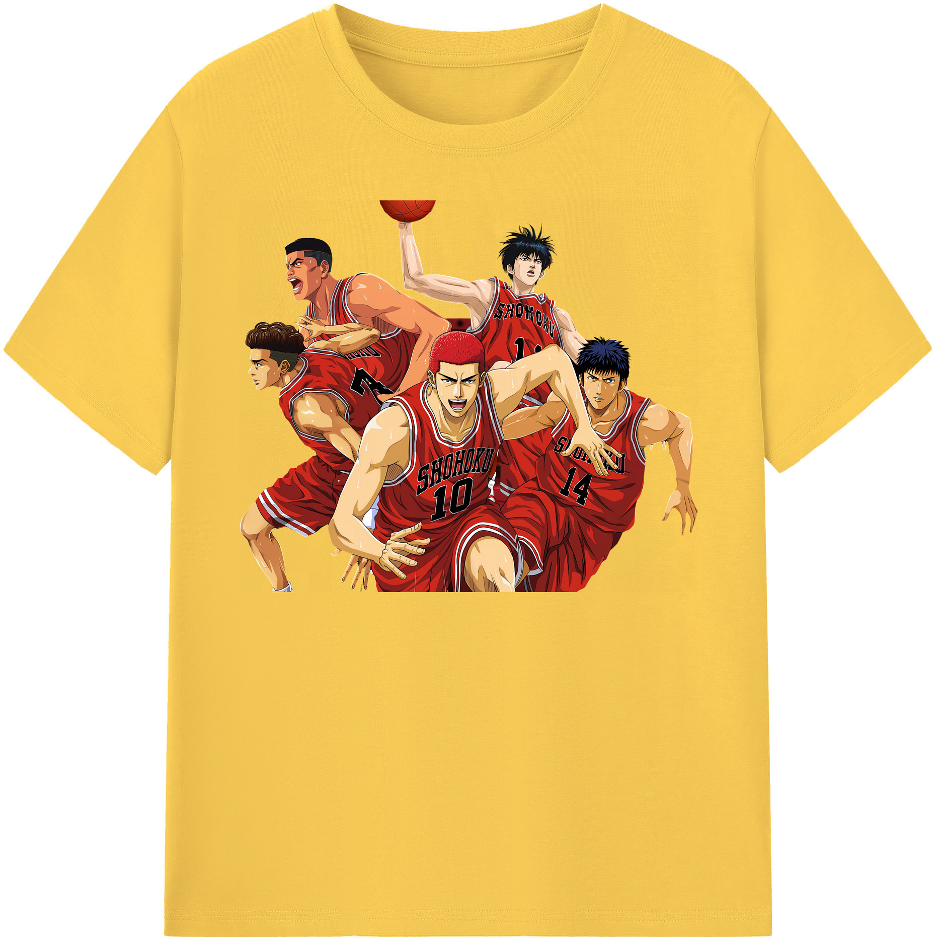 SLAM DUNK／スラムダンク 綿100％半袖Tシャツ（フロントプリント）