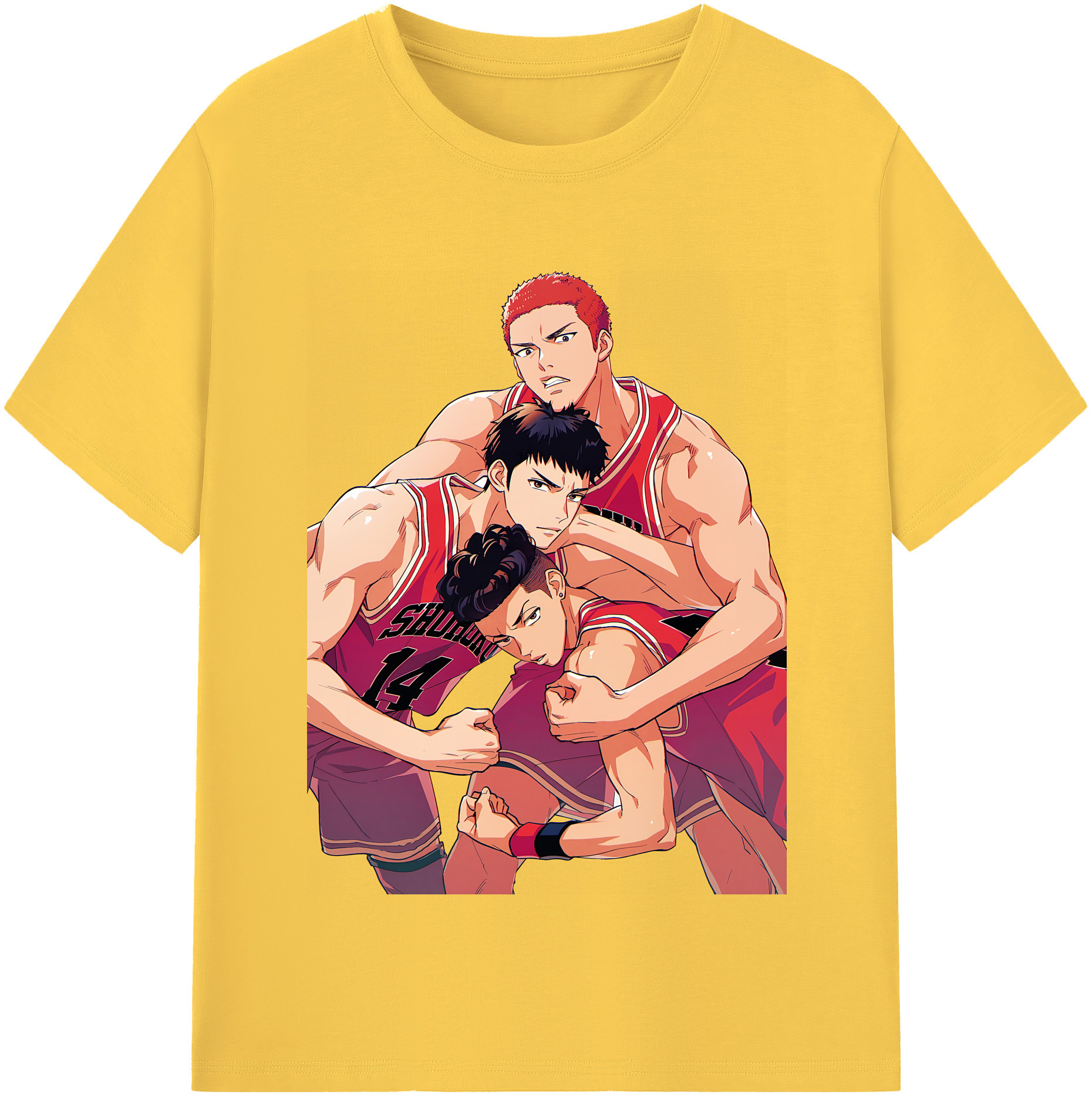 SLAM DUNK／スラムダンク 綿100％半袖Tシャツ（フロントプリント）
