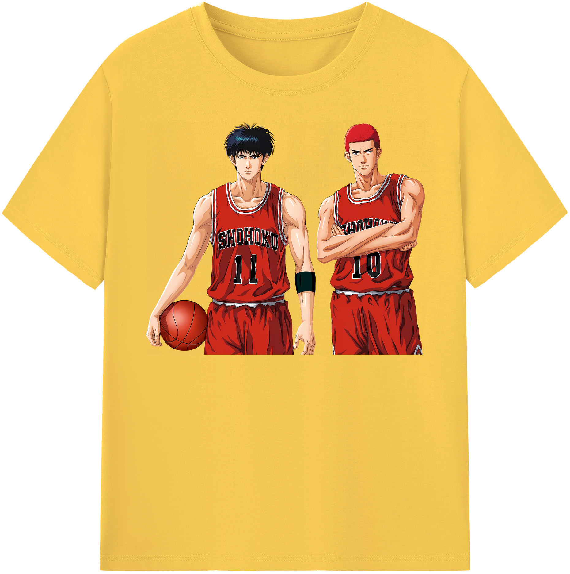 SLAM DUNK／スラムダンク 綿100％半袖Tシャツ（フロントプリント）