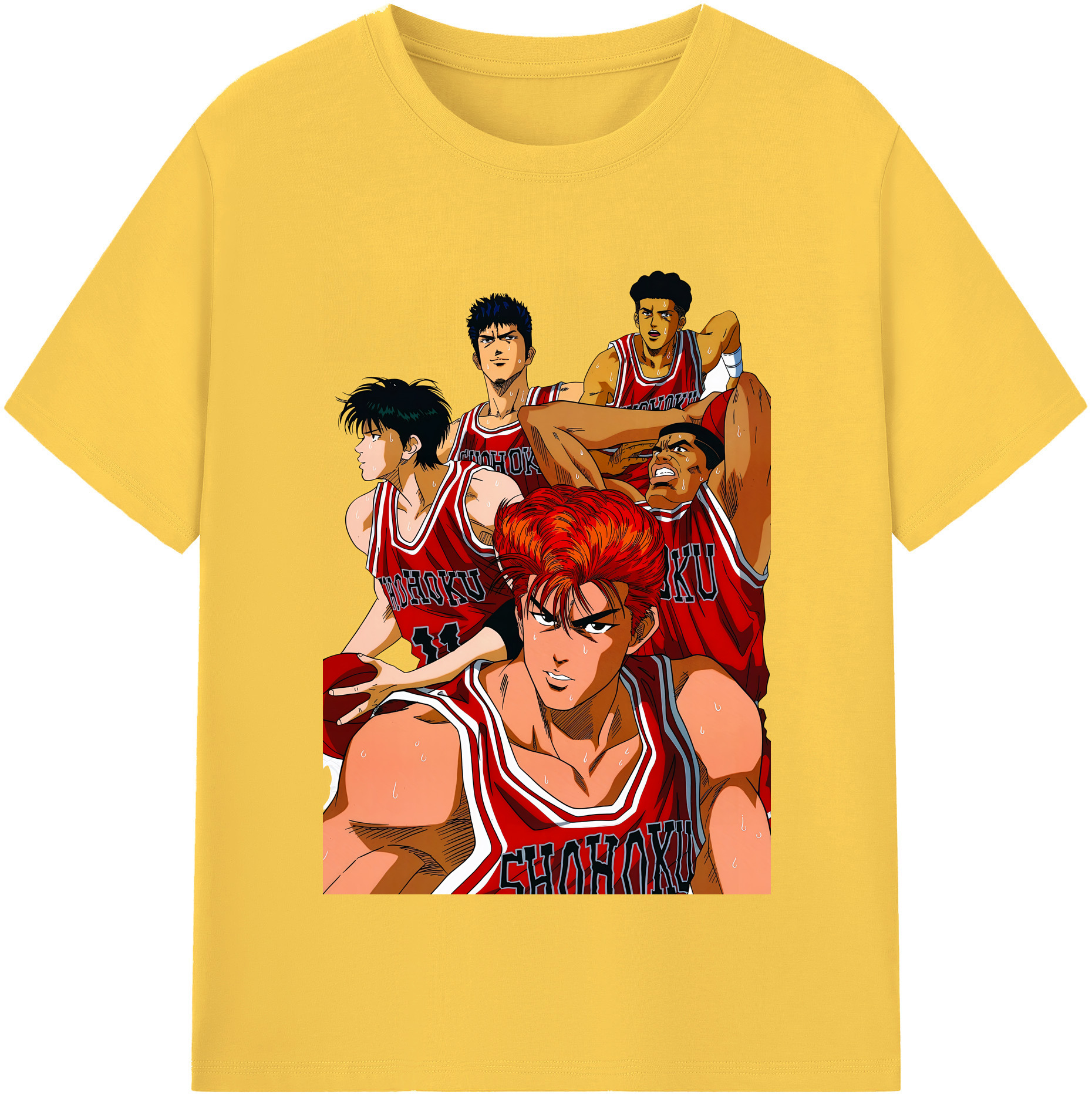 SLAM DUNK／スラムダンク 綿100％半袖Tシャツ（フロントプリント）
