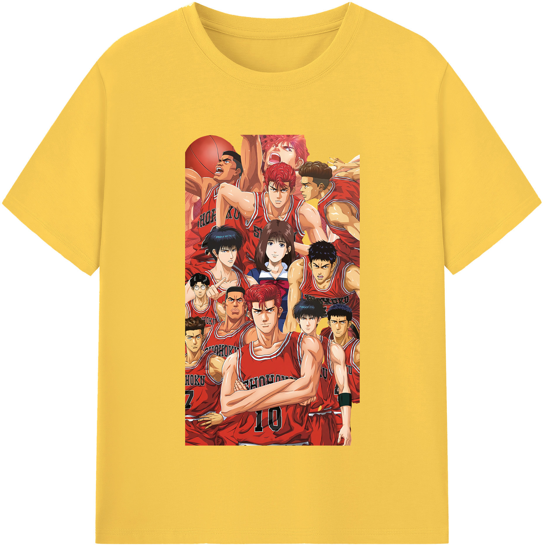 SLAM DUNK／スラムダンク 綿100％半袖Tシャツ（フロントプリント）