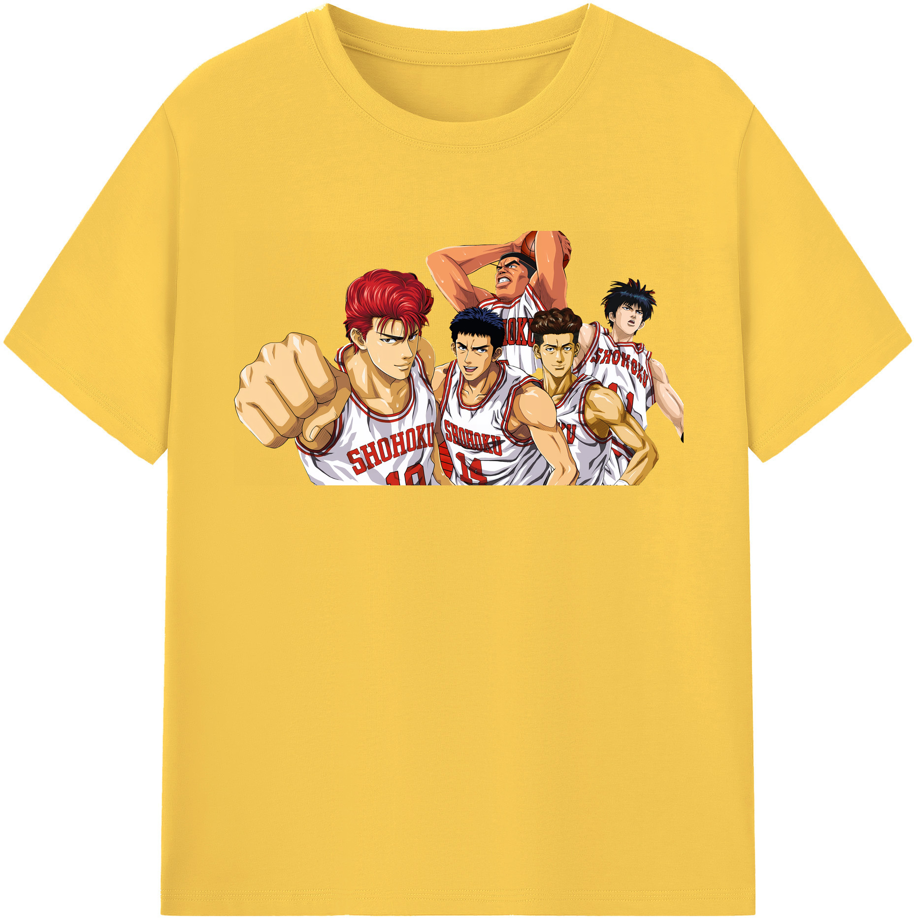 SLAM DUNK／スラムダンク 綿100％半袖Tシャツ（フロントプリント）