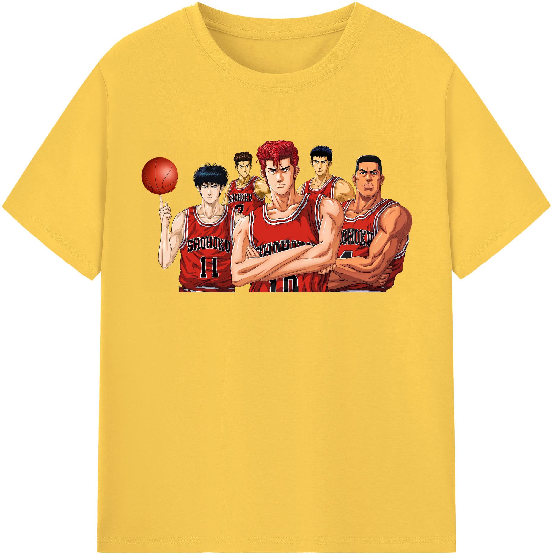 SLAM DUNK／スラムダンク 綿100％半袖Tシャツ（フロントプリント）