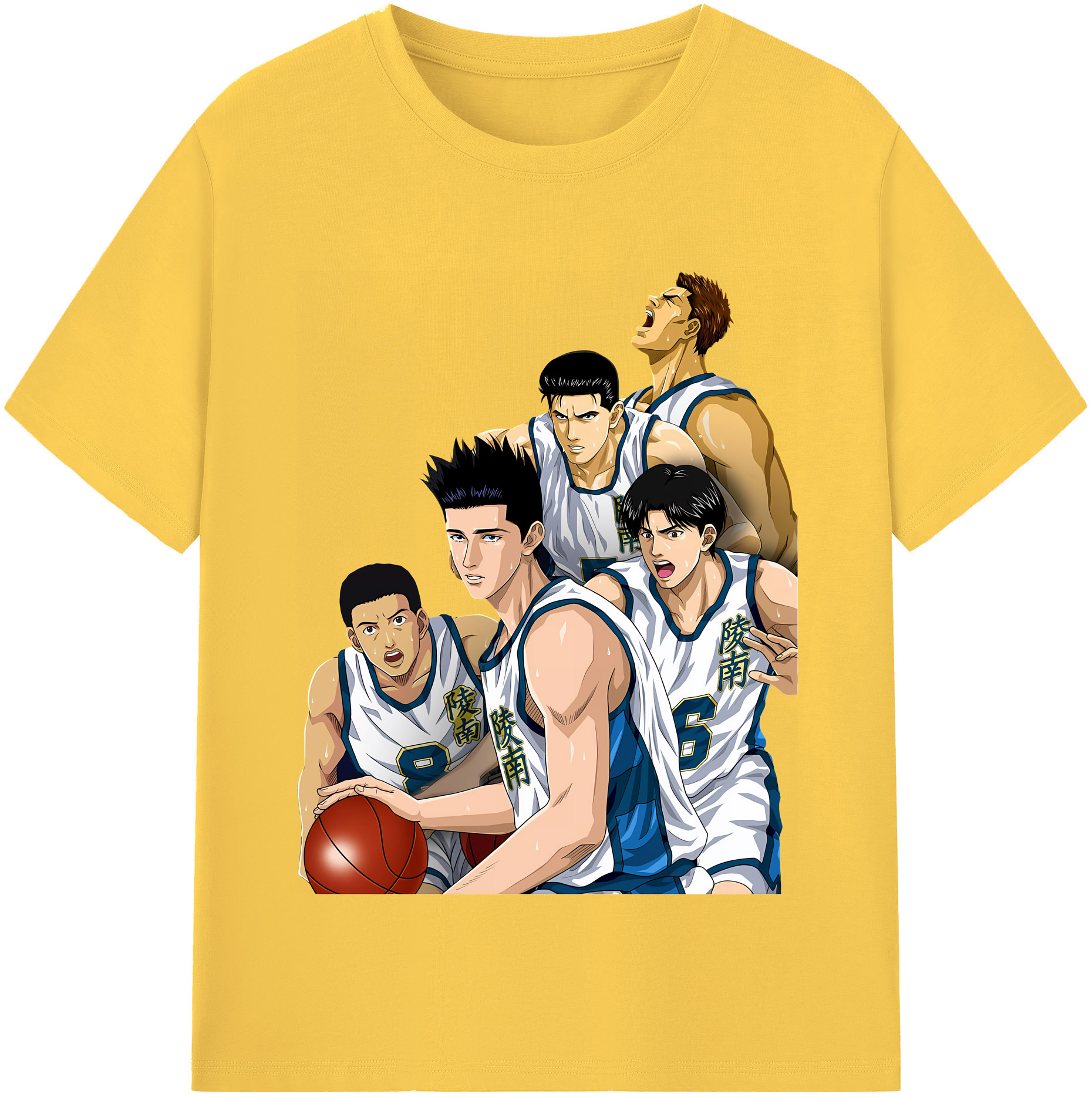 SLAM DUNK／スラムダンク 綿100％半袖Tシャツ（フロントプリント）