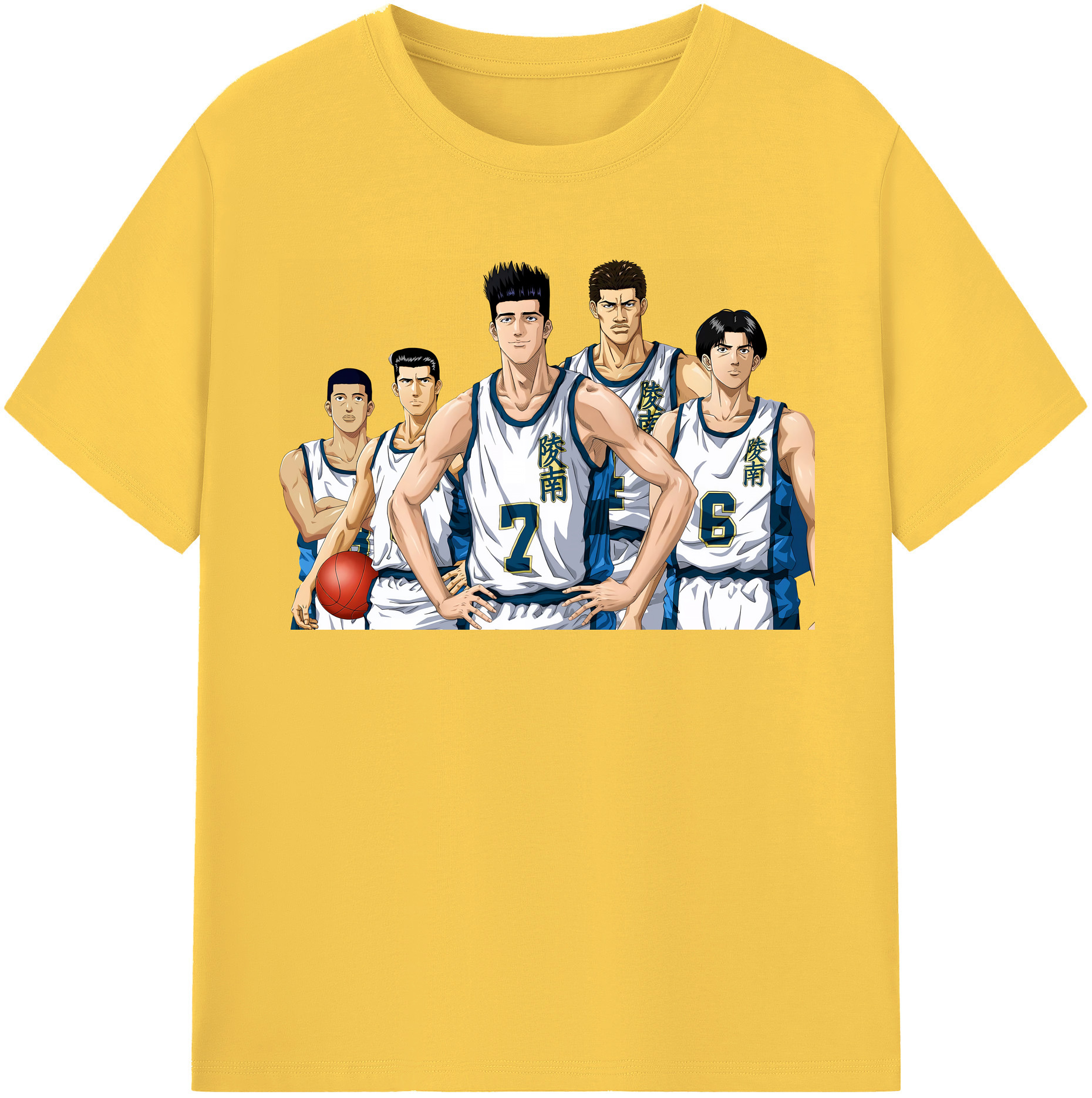 SLAM DUNK／スラムダンク 綿100％半袖Tシャツ（フロントプリント）