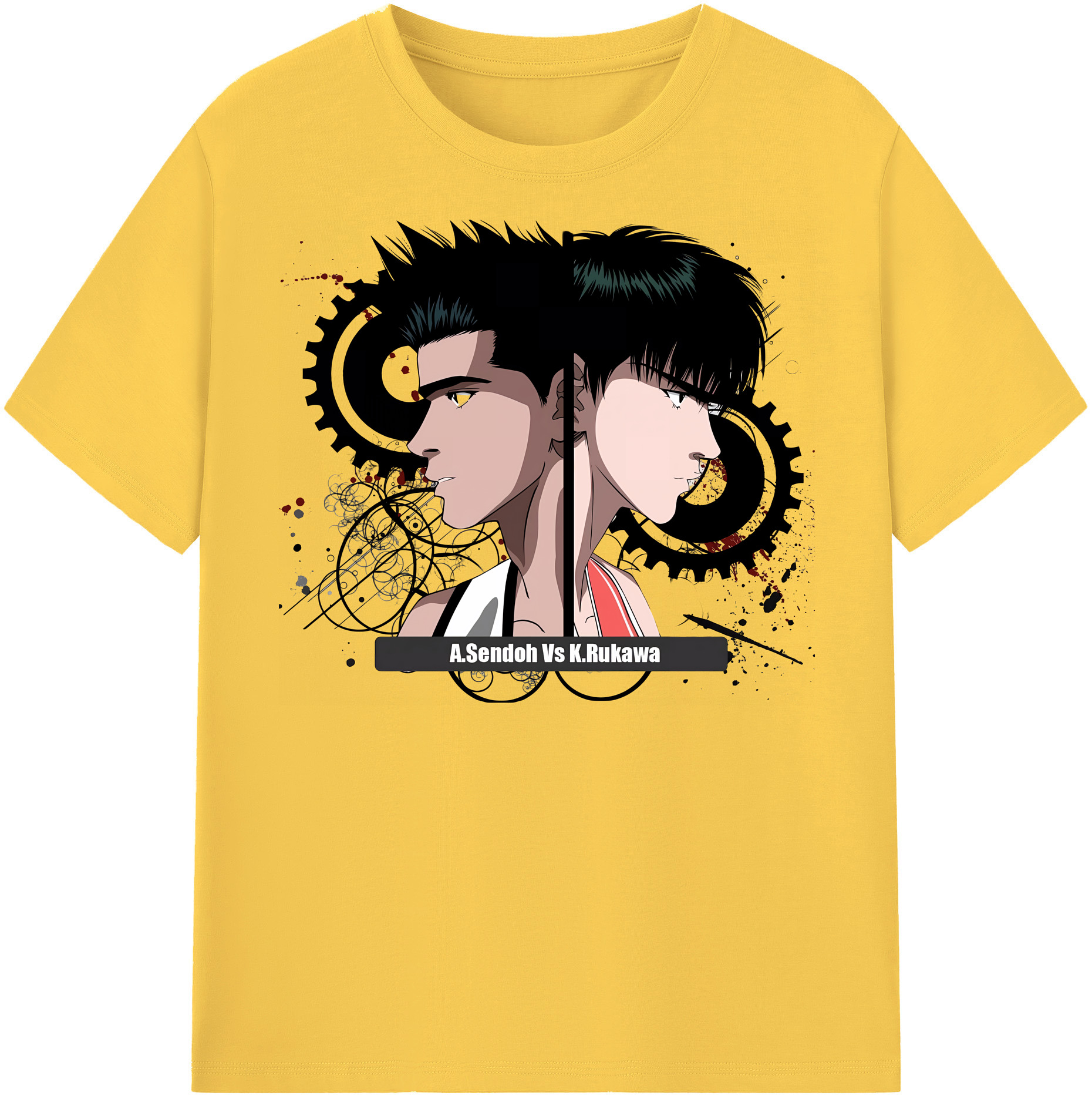 SLAM DUNK／スラムダンク 綿100％半袖Tシャツ（フロントプリント）