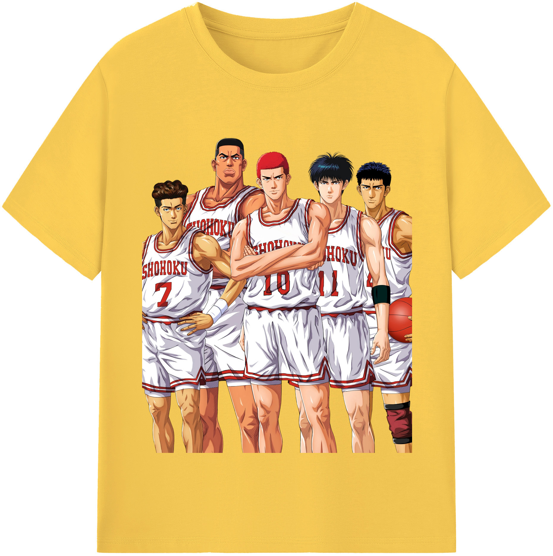 SLAM DUNK／スラムダンク 綿100％半袖Tシャツ（フロントプリント）