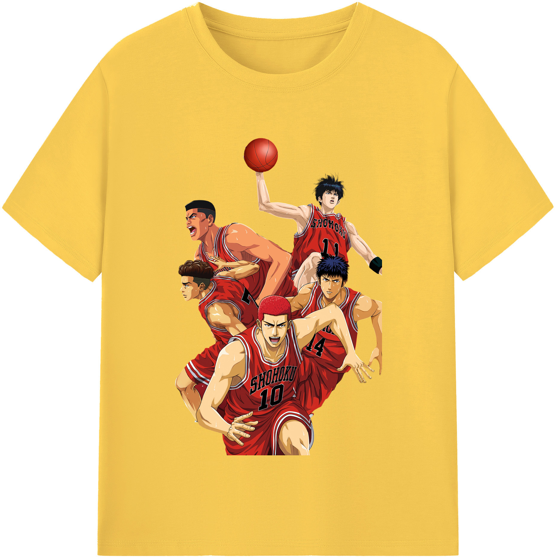 SLAM DUNK／スラムダンク 綿100％半袖Tシャツ（フロントプリント）