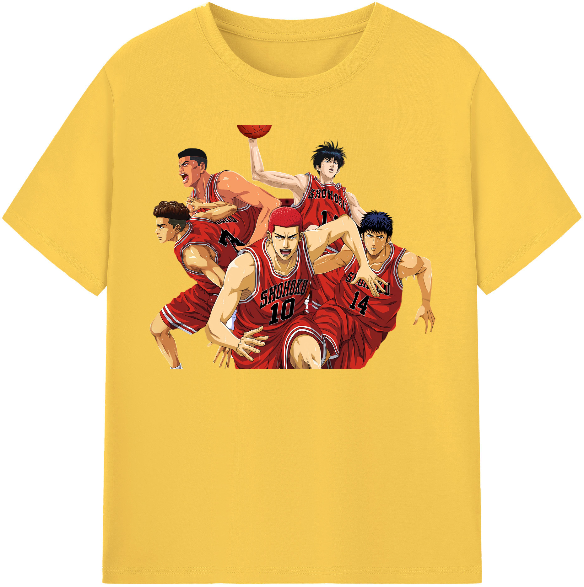 SLAM DUNK／スラムダンク 綿100％半袖Tシャツ（フロントプリント）