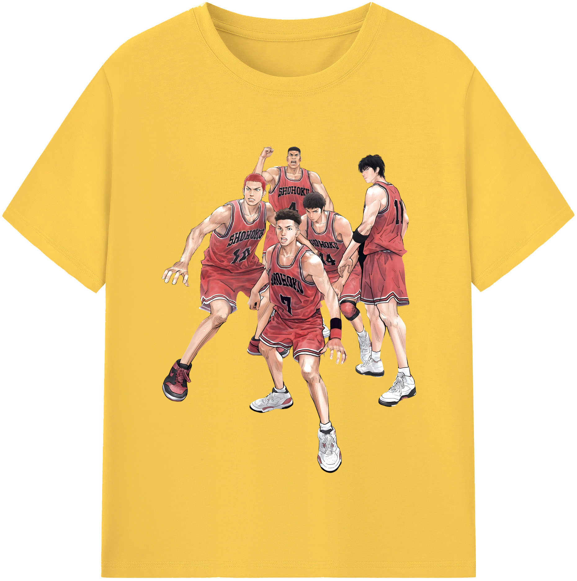 SLAM DUNK／スラムダンク 綿100％半袖Tシャツ（フロントプリント）