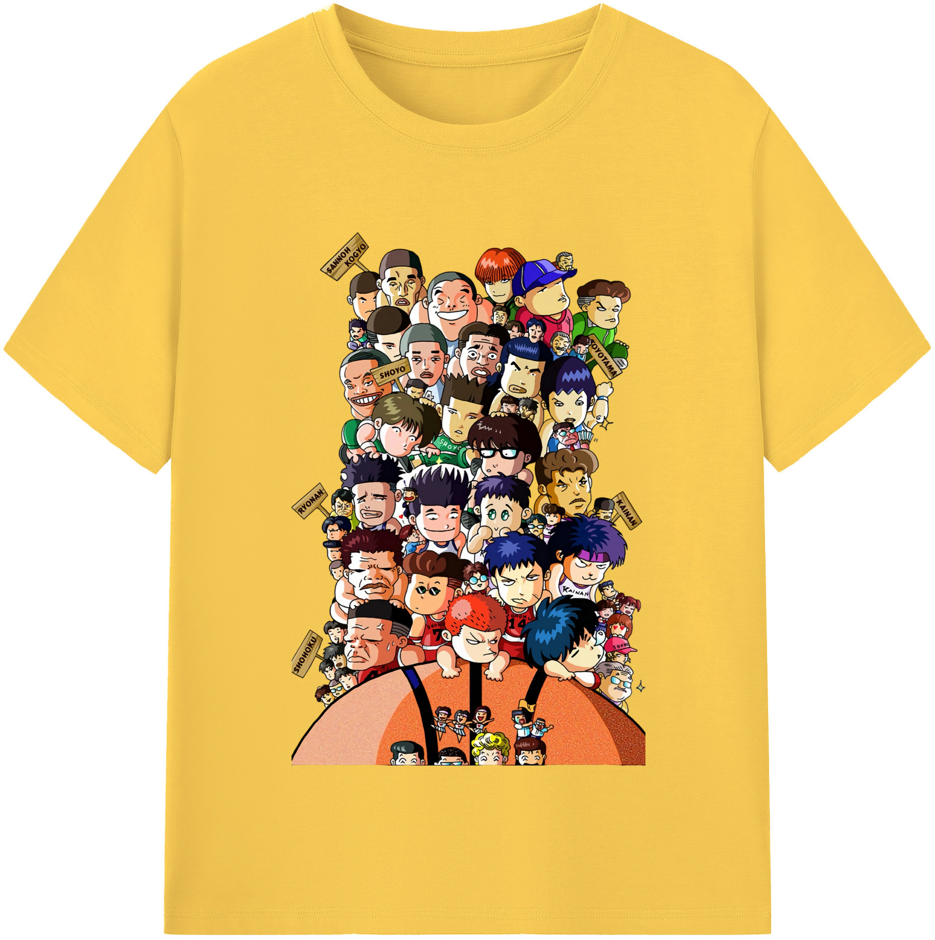 SLAM DUNK／スラムダンク 綿100％半袖Tシャツ（フロントプリント）