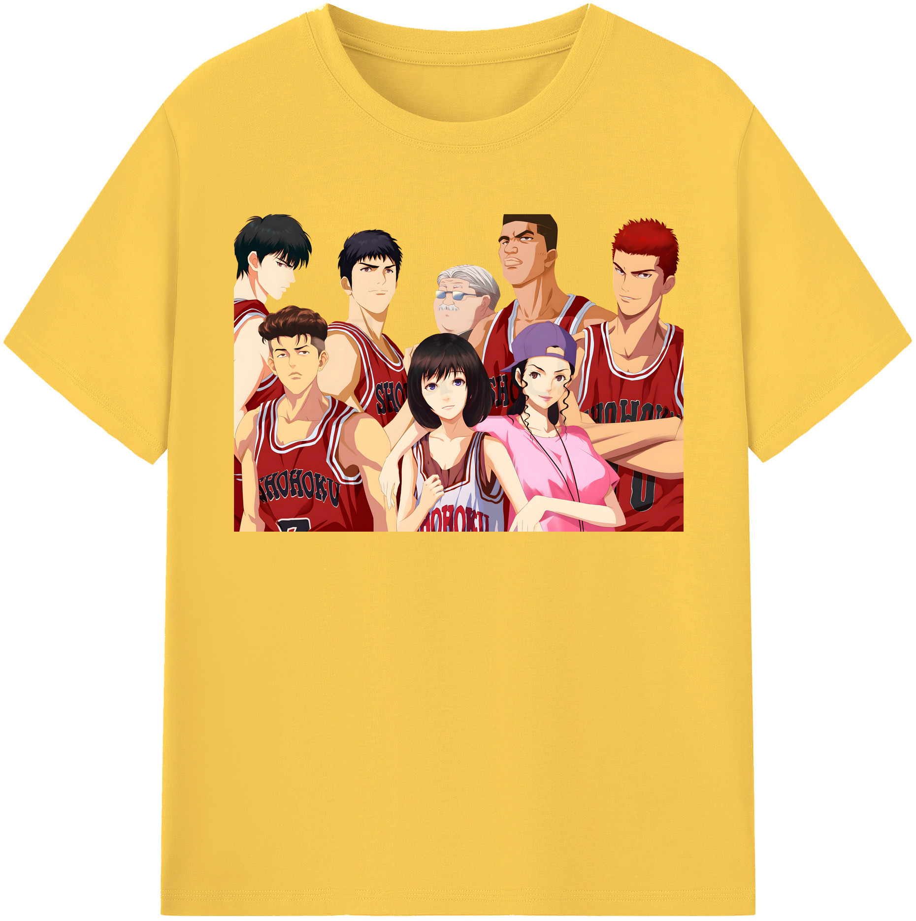 SLAM DUNK／スラムダンク 綿100％半袖Tシャツ（フロントプリント）