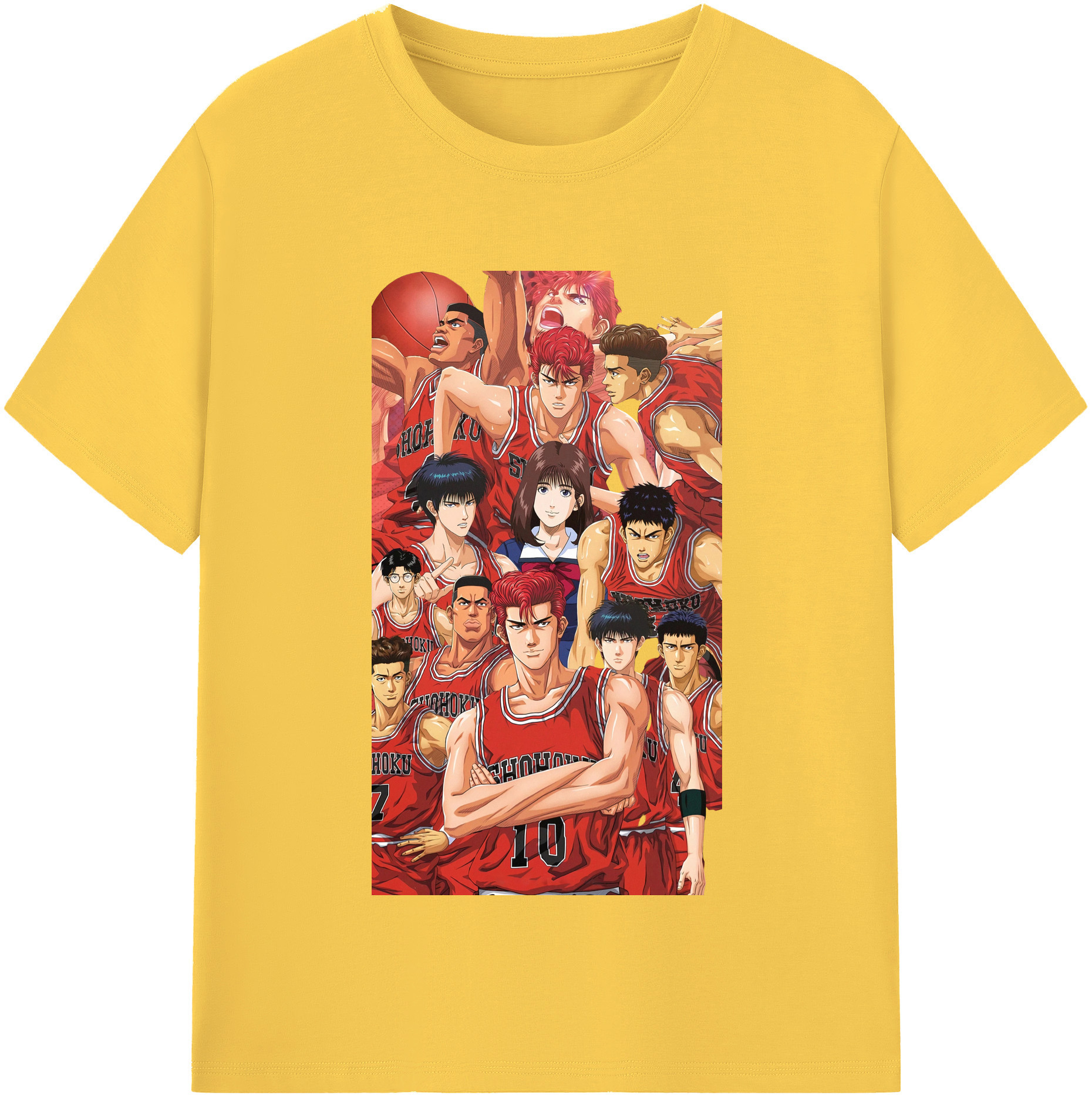 SLAM DUNK／スラムダンク 綿100％半袖Tシャツ（フロントプリント）