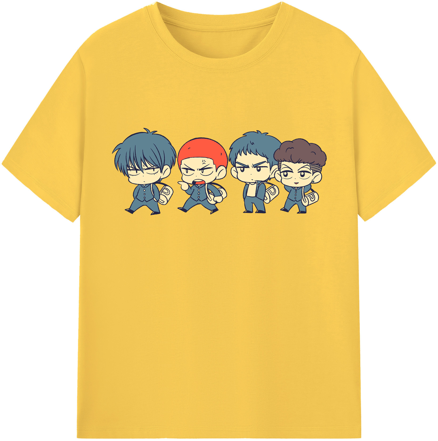 SLAM DUNK／スラムダンク 綿100％半袖Tシャツ（フロントプリント）