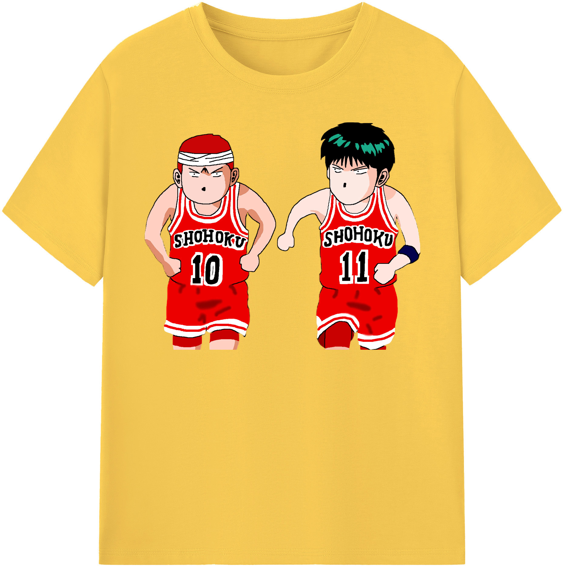 SLAM DUNK／スラムダンク 綿100％半袖Tシャツ（フロントプリント）