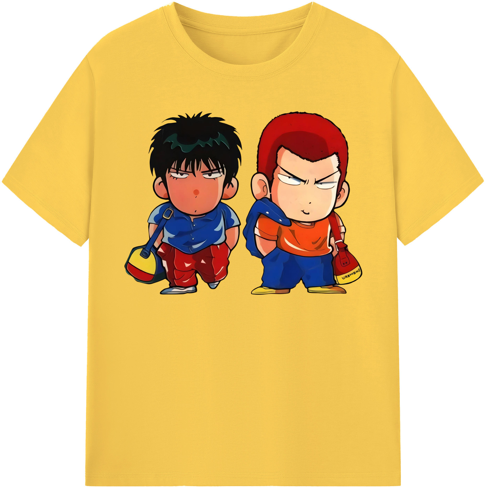 SLAM DUNK／スラムダンク 綿100％半袖Tシャツ（フロントプリント）