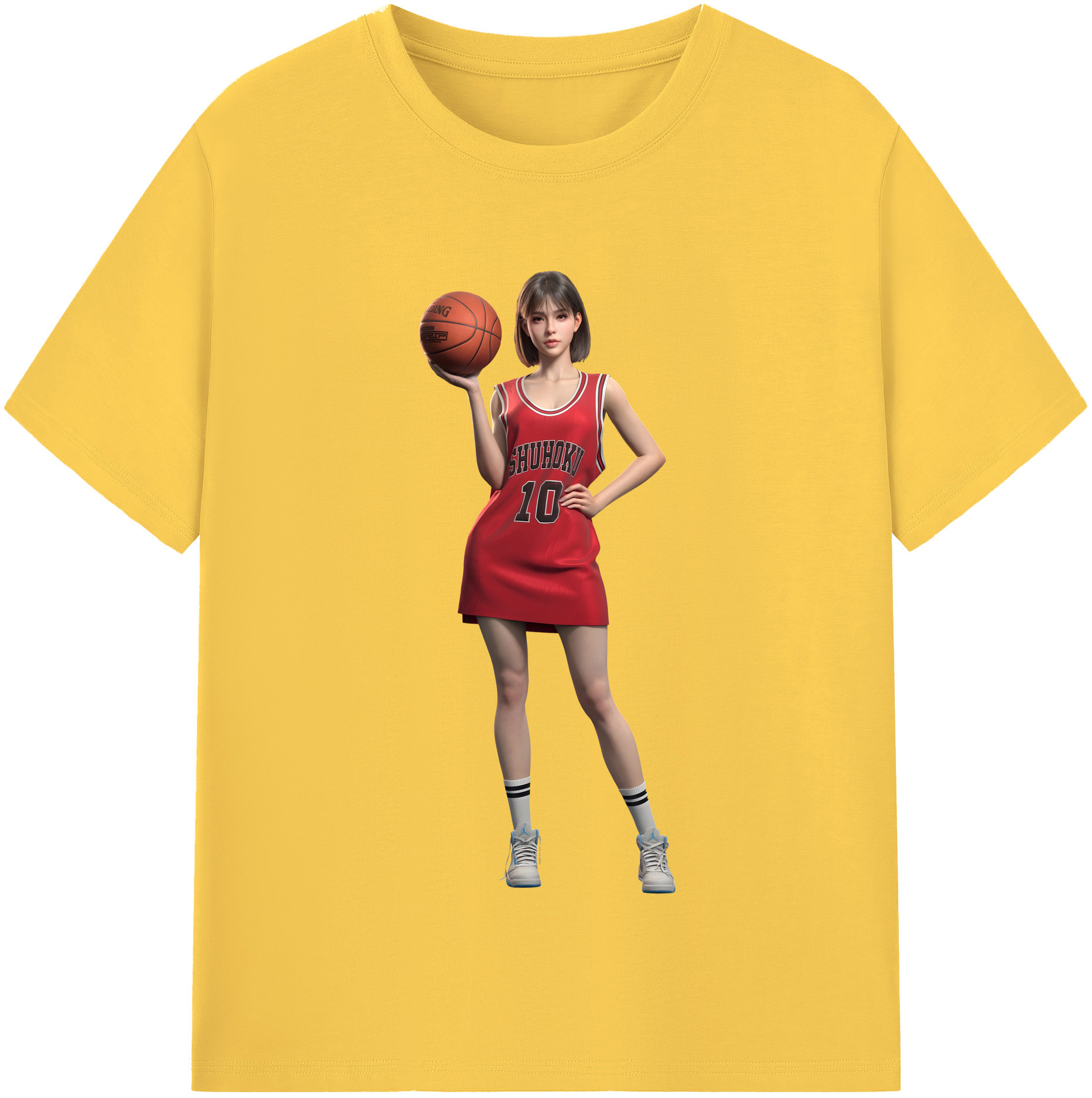 SLAM DUNK／スラムダンク 綿100％半袖Tシャツ（フロントプリント）