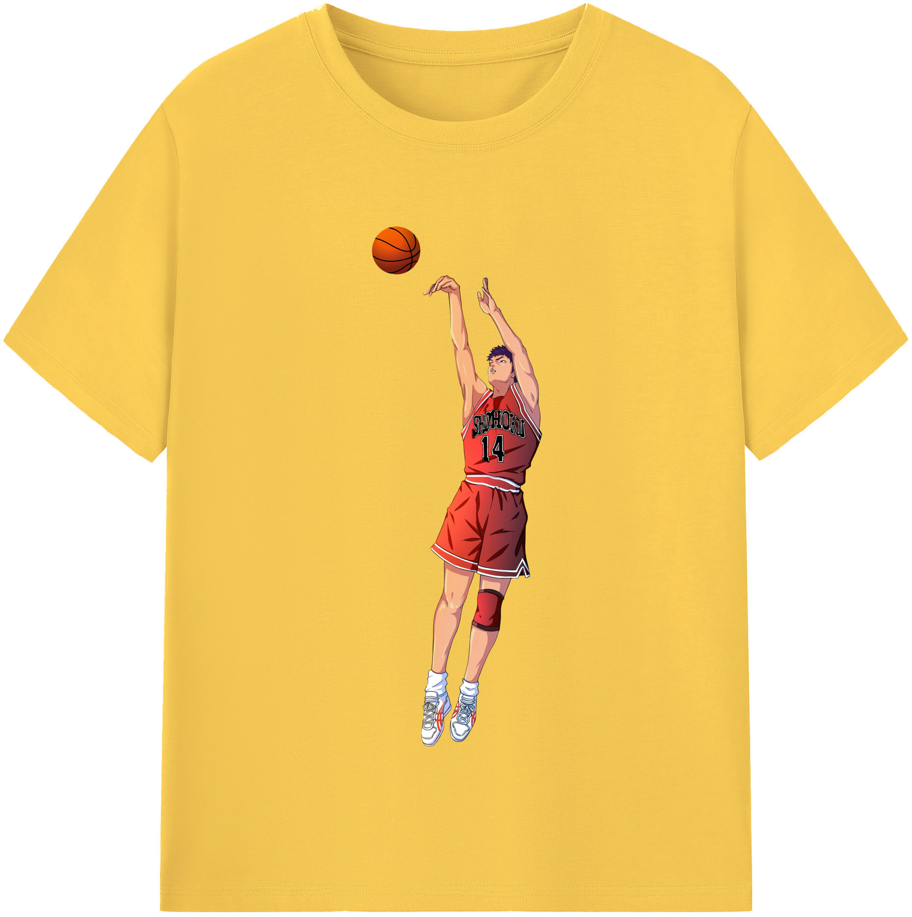 SLAM DUNK／スラムダンク 綿100％半袖Tシャツ（フロントプリント）