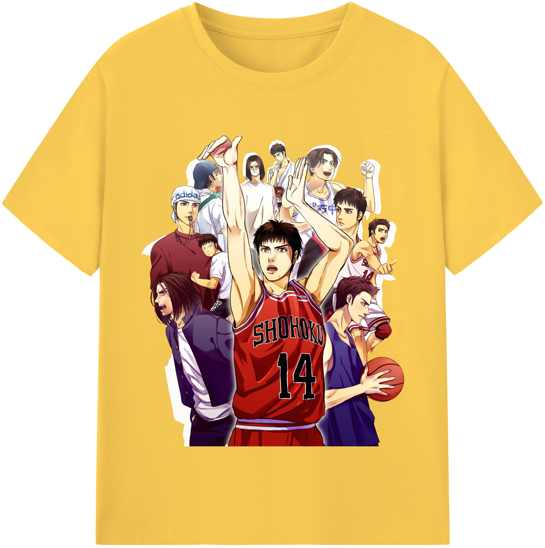 SLAM DUNK／スラムダンク 綿100％半袖Tシャツ（フロントプリント）