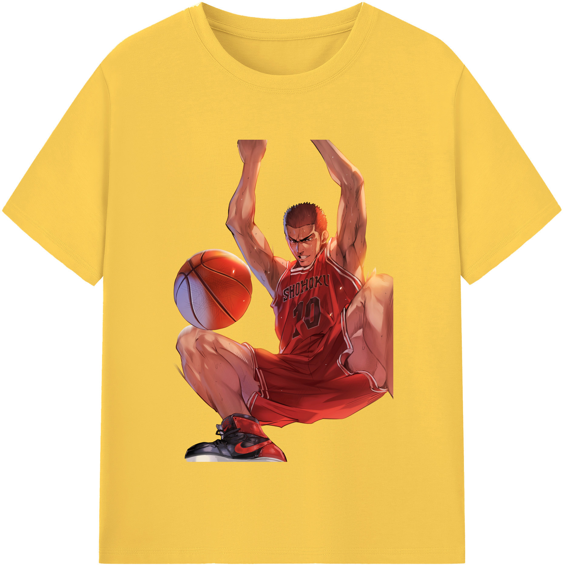 SLAM DUNK／スラムダンク 綿100％半袖Tシャツ（フロントプリント）