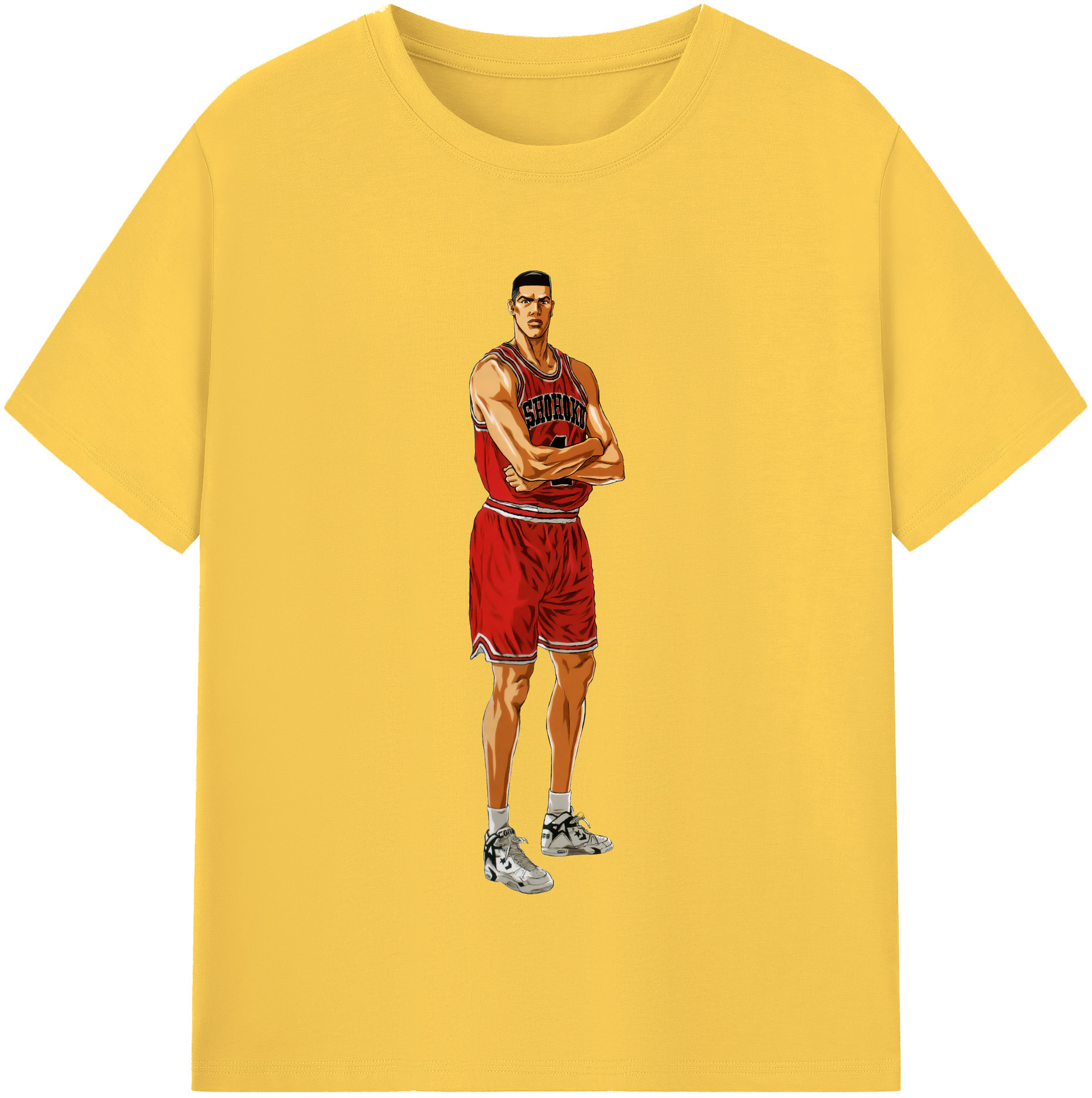 SLAM DUNK／スラムダンク 綿100％半袖Tシャツ（フロントプリント）