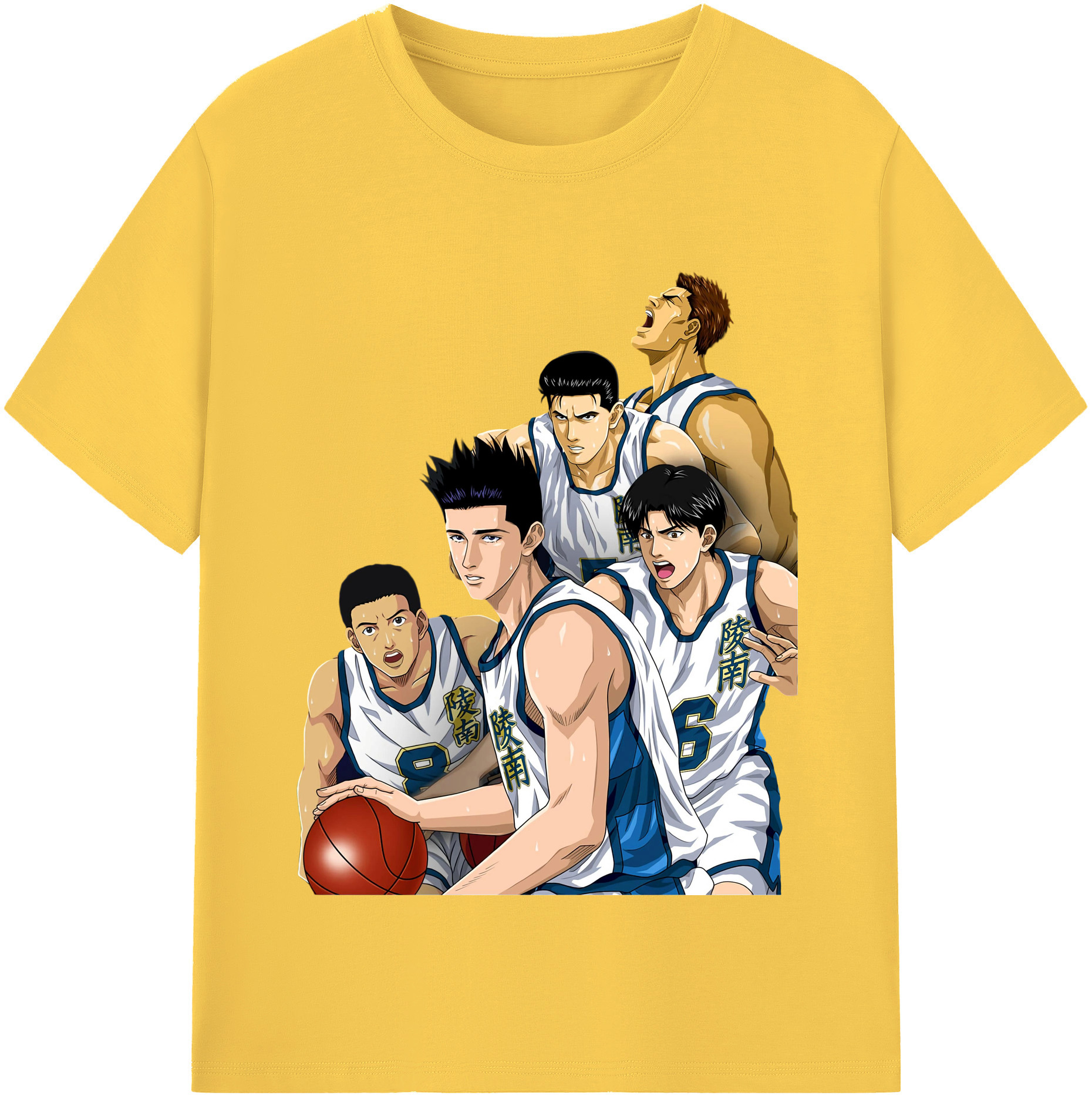 SLAM DUNK／スラムダンク 綿100％半袖Tシャツ（フロントプリント）