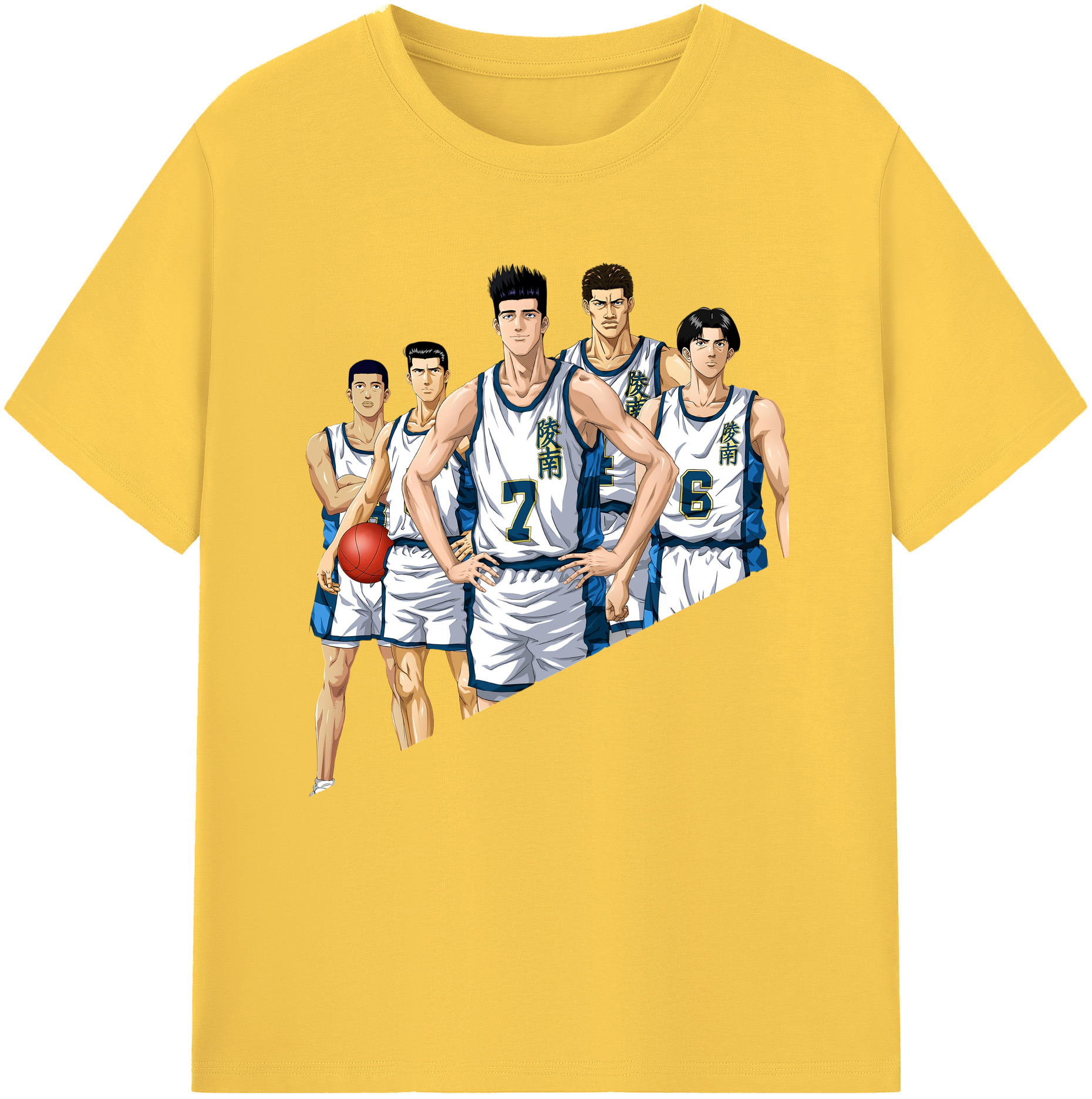 SLAM DUNK／スラムダンク 綿100％半袖Tシャツ（フロントプリント）