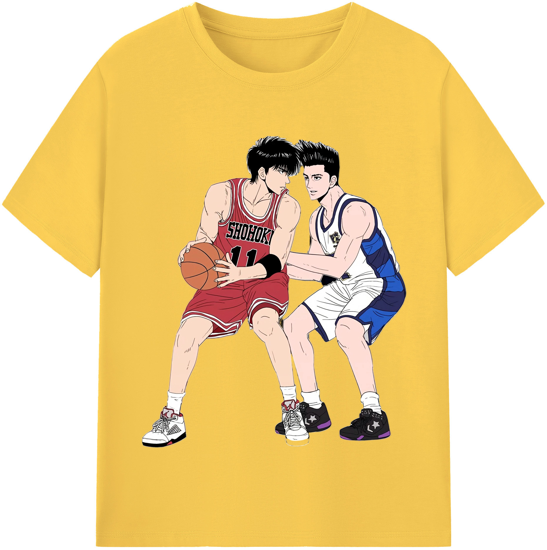 SLAM DUNK／スラムダンク 綿100％半袖Tシャツ（フロントプリント）