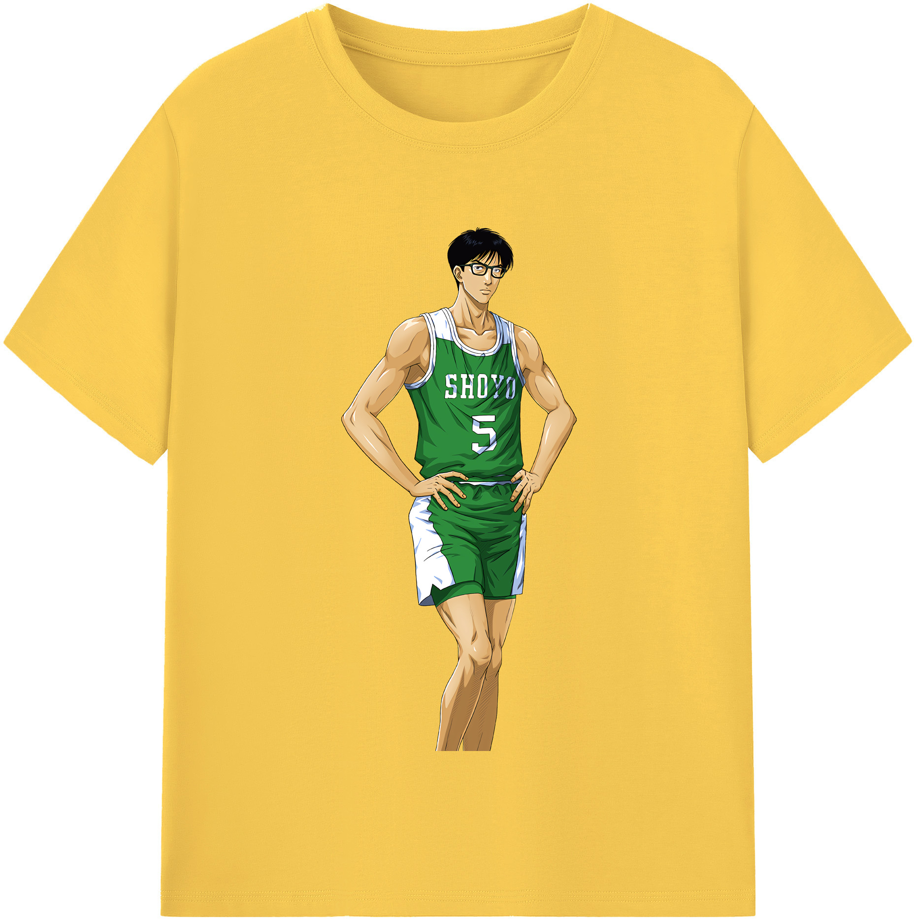 SLAM DUNK／スラムダンク 綿100％半袖Tシャツ（フロントプリント）