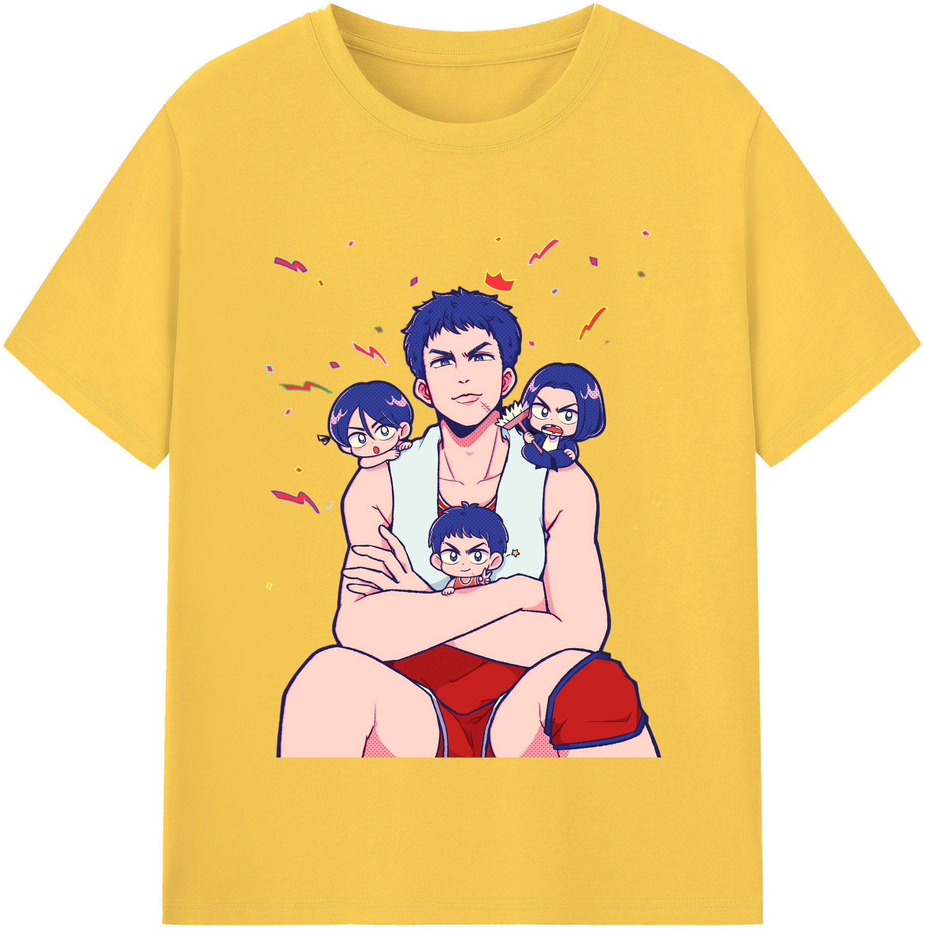 SLAM DUNK／スラムダンク 綿100％半袖Tシャツ（フロントプリント）