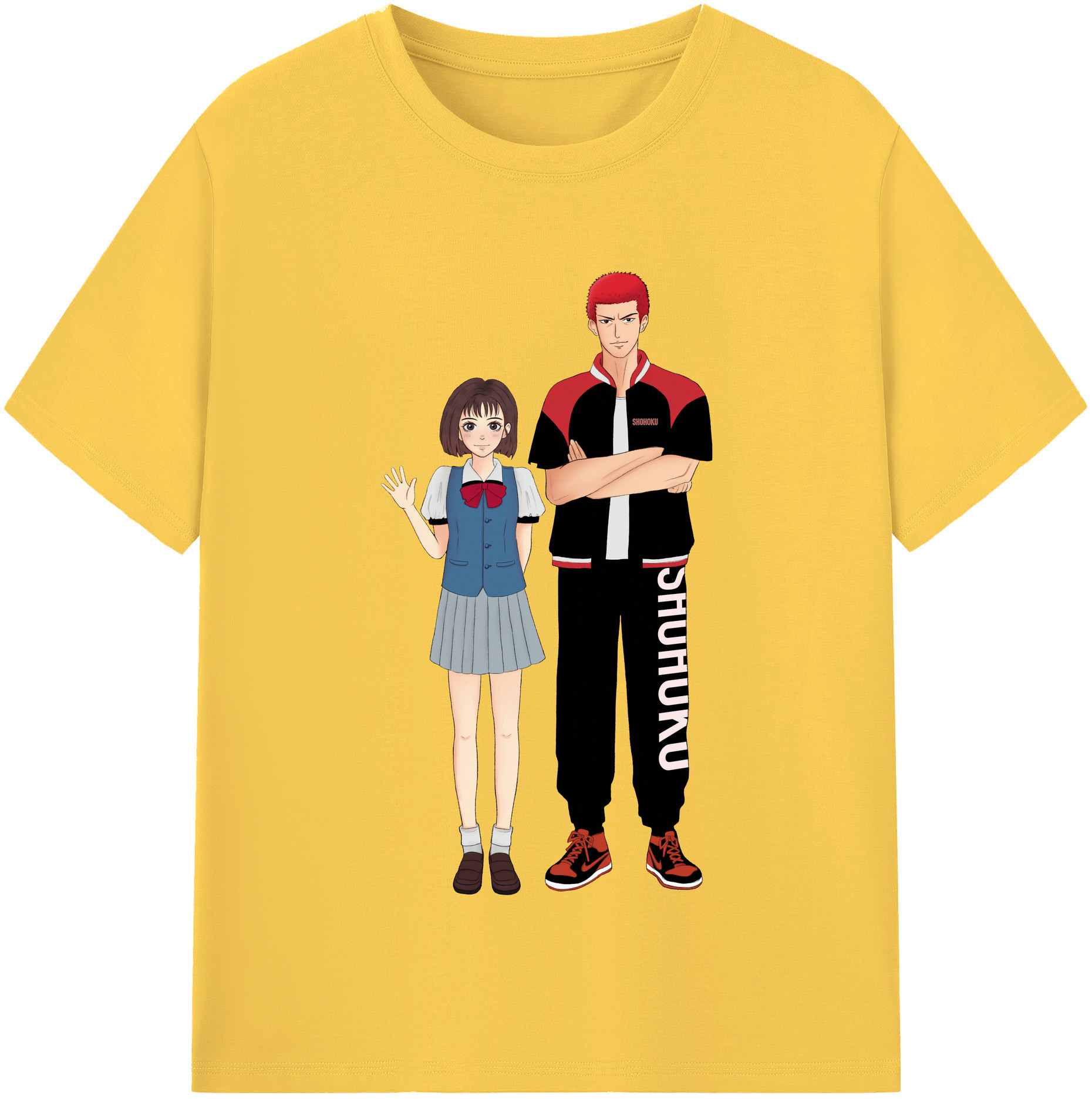 SLAM DUNK／スラムダンク 綿100％半袖Tシャツ（フロントプリント）