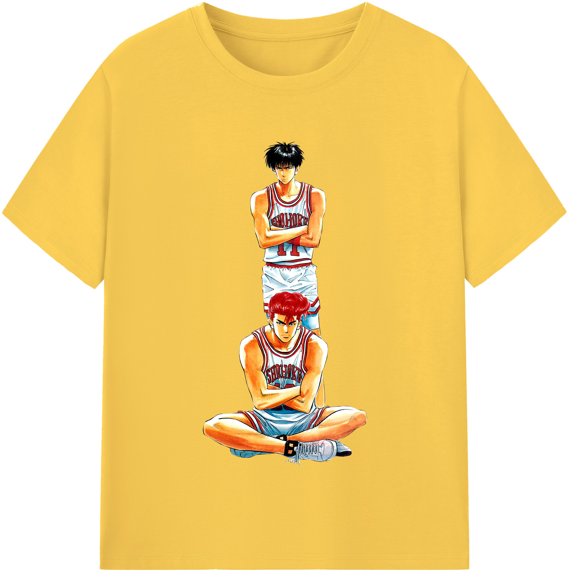 SLAM DUNK／スラムダンク 綿100％半袖Tシャツ（フロントプリント）