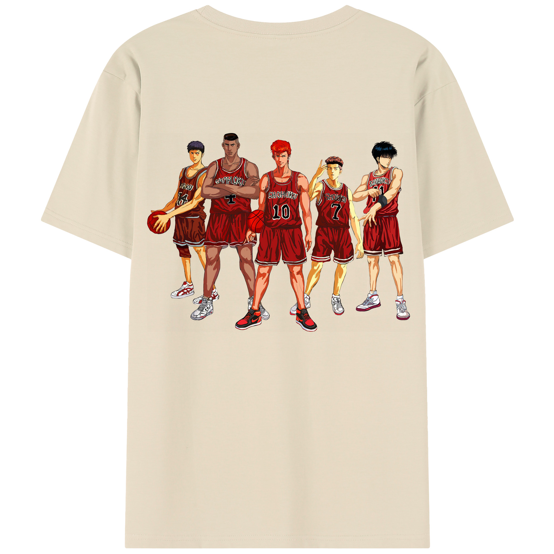 SLAM DUNK／スラムダンク 綿100％半袖Tシャツ（背面プリント）