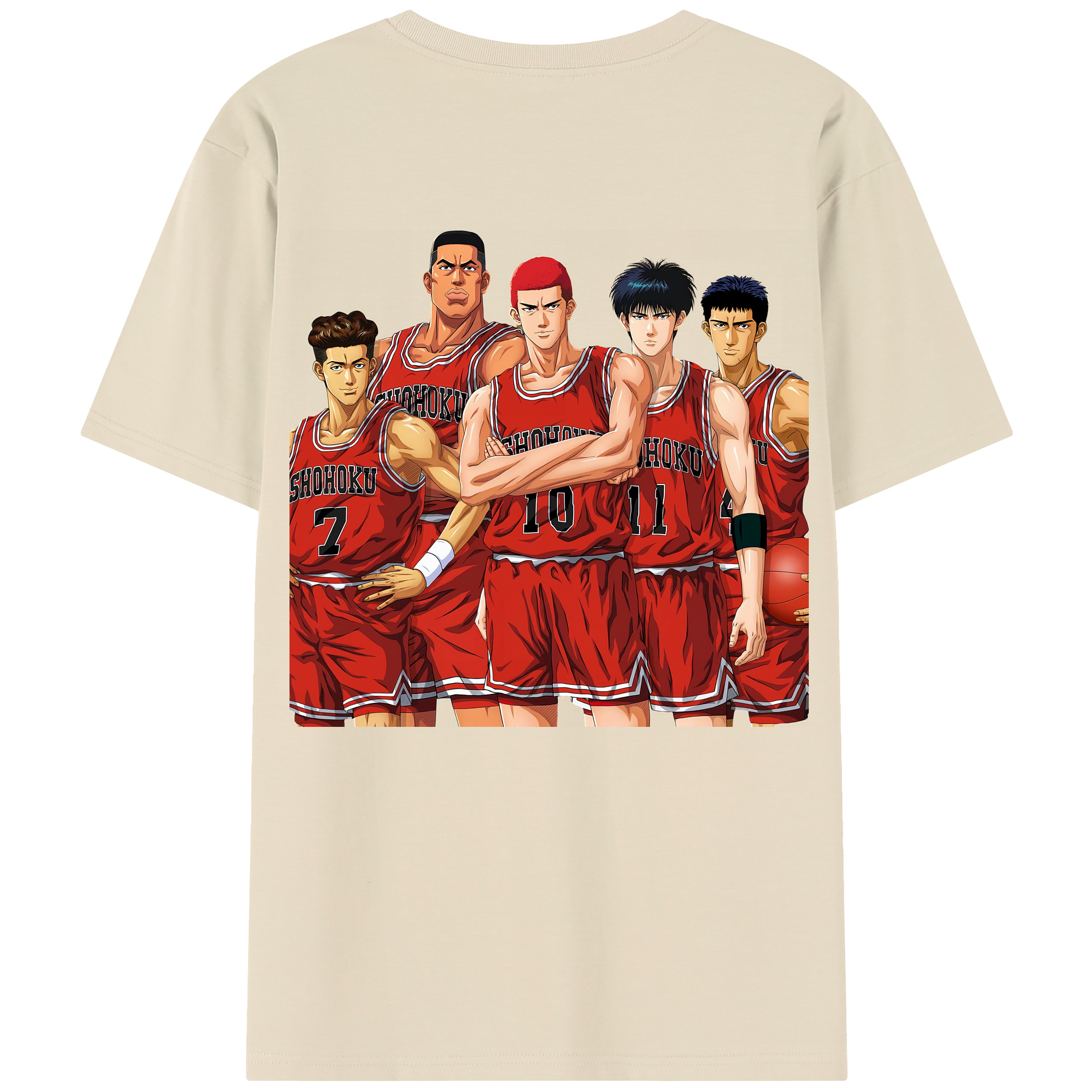 SLAM DUNK／スラムダンク 綿100％半袖Tシャツ（背面プリント）