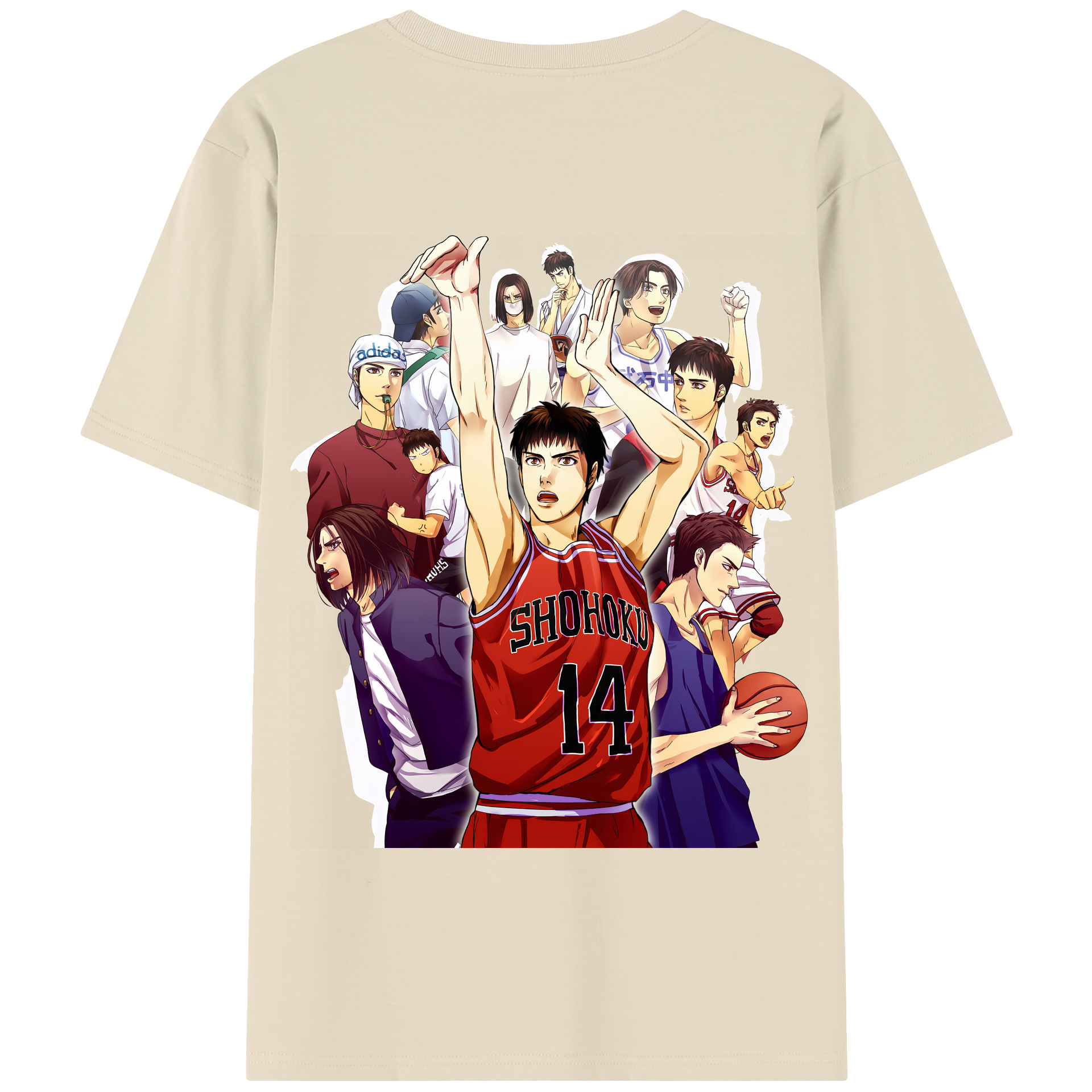 SLAM DUNK／スラムダンク 綿100％半袖Tシャツ（背面プリント）