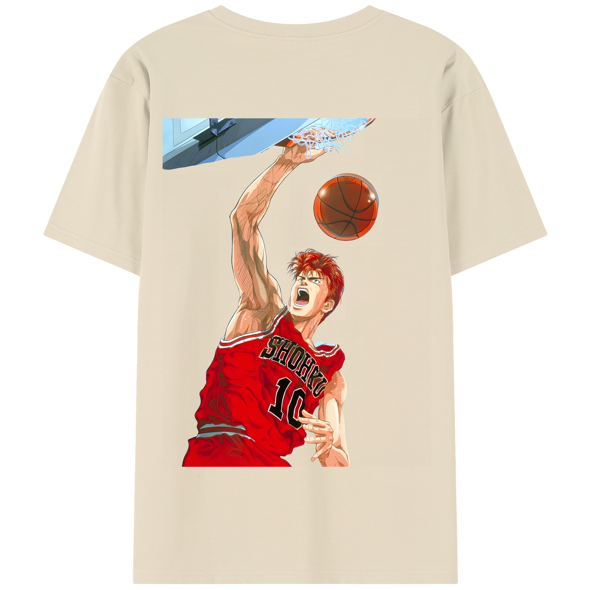 SLAM DUNK／スラムダンク 綿100％半袖Tシャツ（背面プリント）