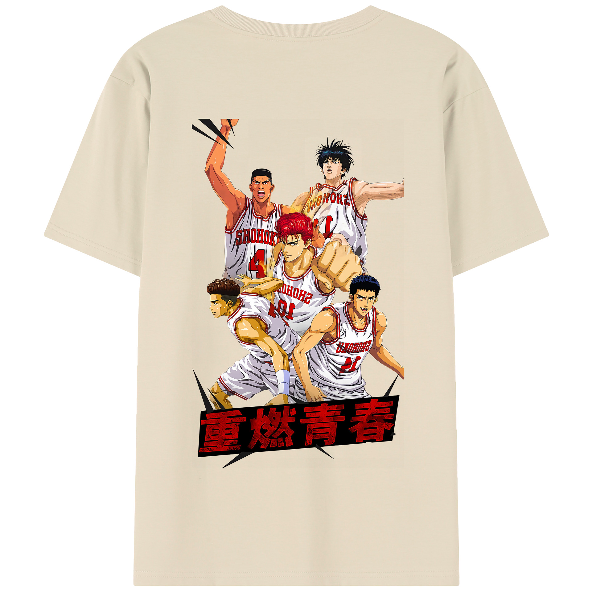 SLAM DUNK／スラムダンク 綿100％半袖Tシャツ（背面プリント）