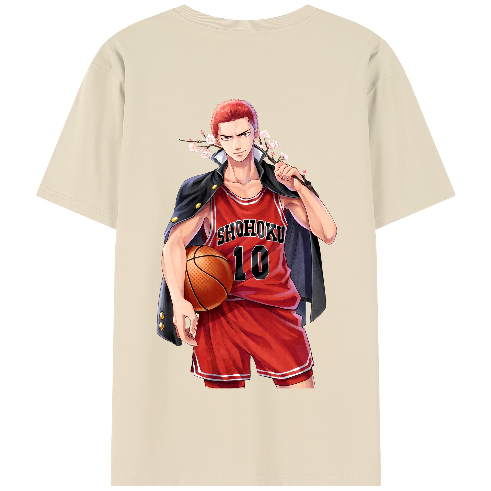 SLAM DUNK／スラムダンク 綿100％半袖Tシャツ（背面プリント）