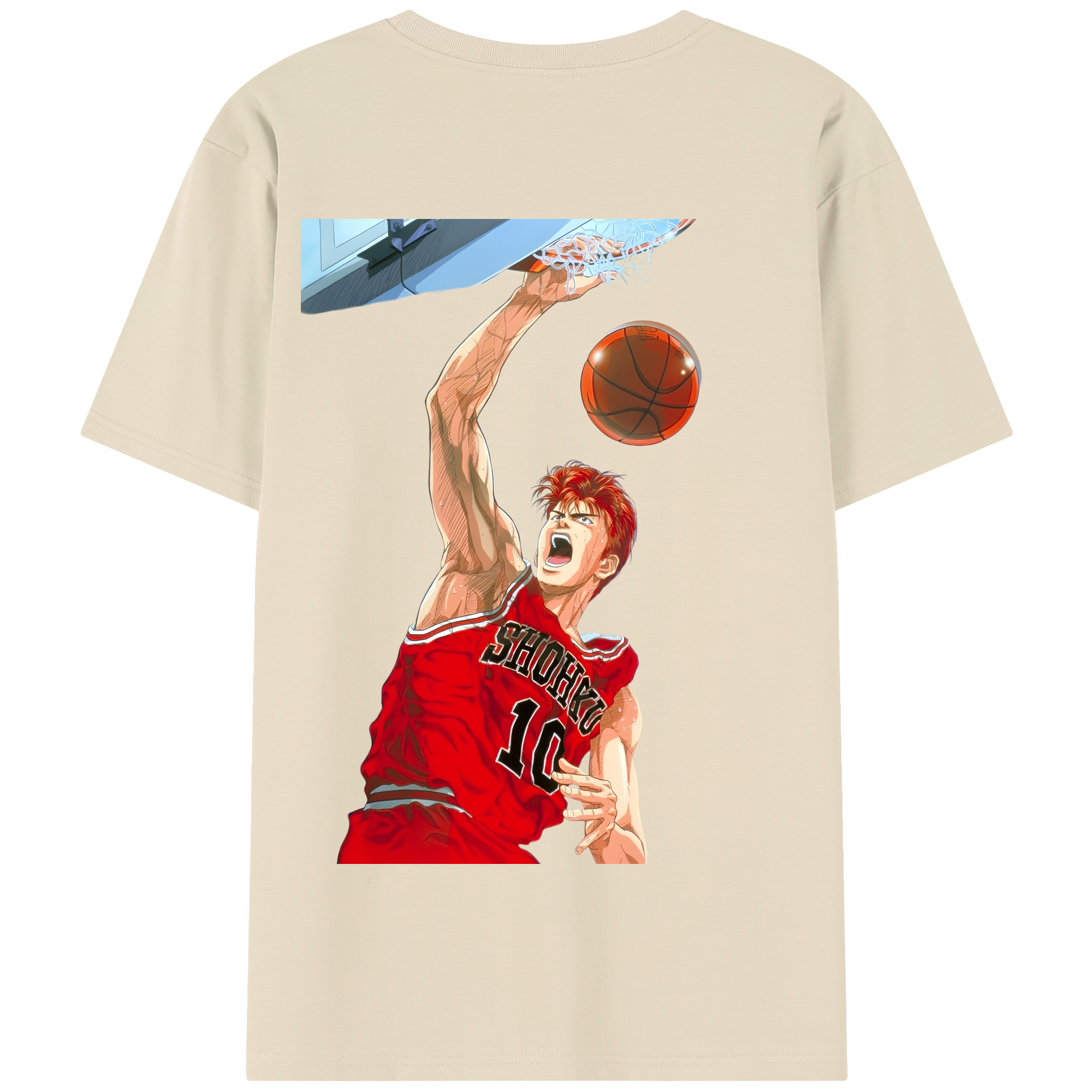 SLAM DUNK／スラムダンク 綿100％半袖Tシャツ（背面プリント）