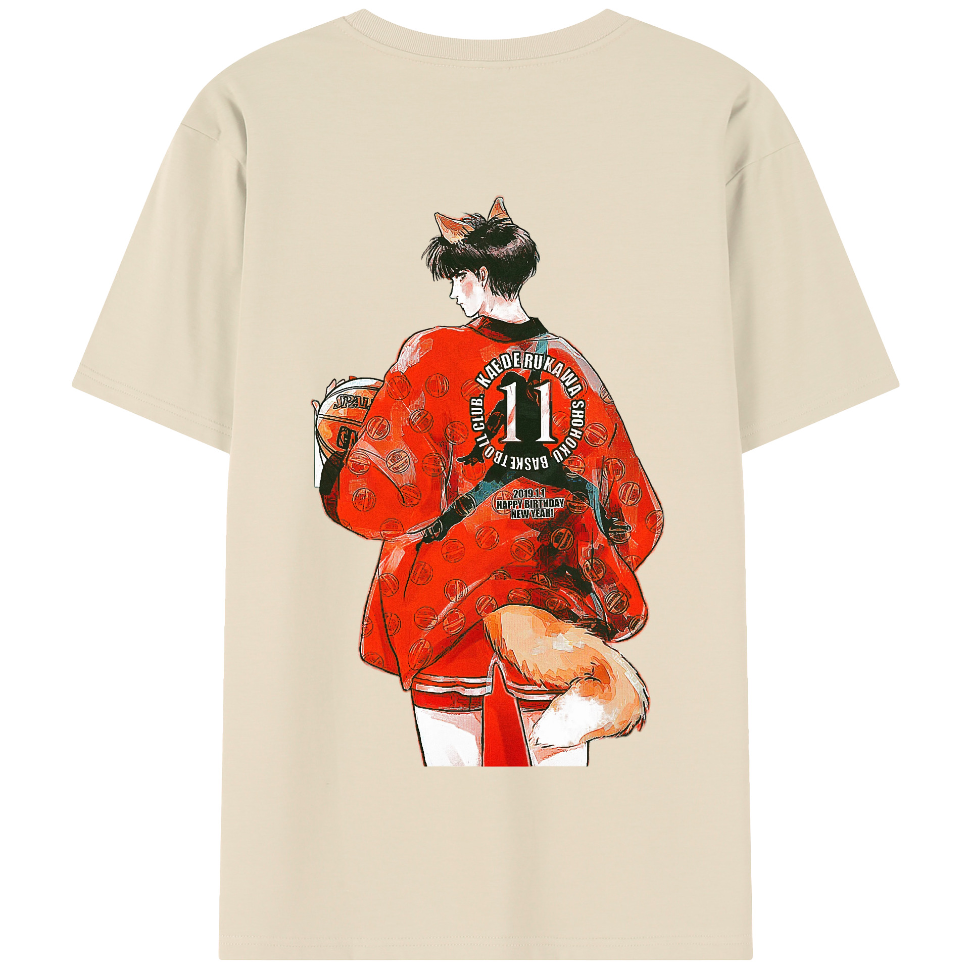 SLAM DUNK／スラムダンク 綿100％半袖Tシャツ（背面プリント）