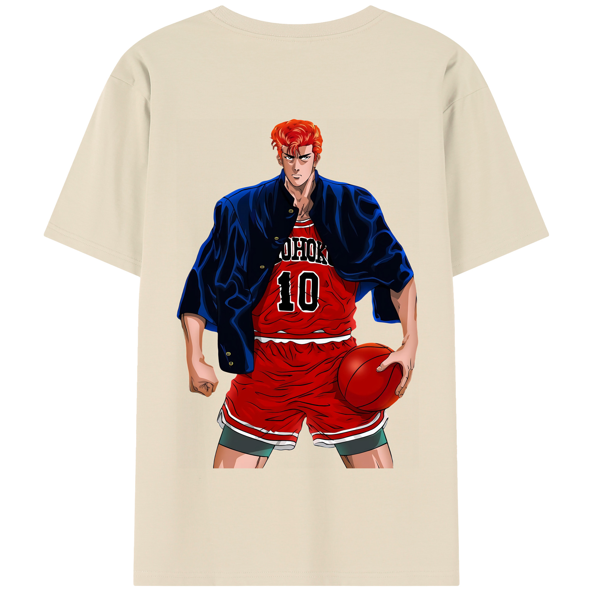 SLAM DUNK／スラムダンク 綿100％半袖Tシャツ（背面プリント）