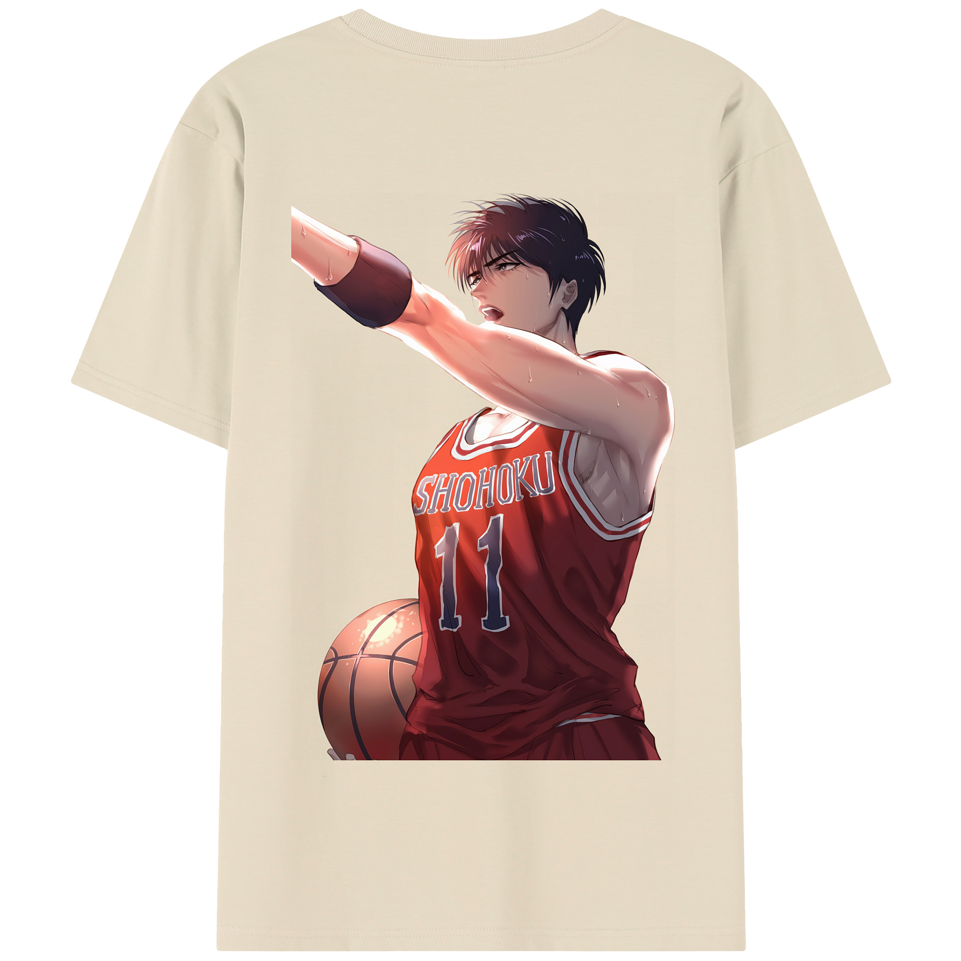 SLAM DUNK／スラムダンク 綿100％半袖Tシャツ（背面プリント）