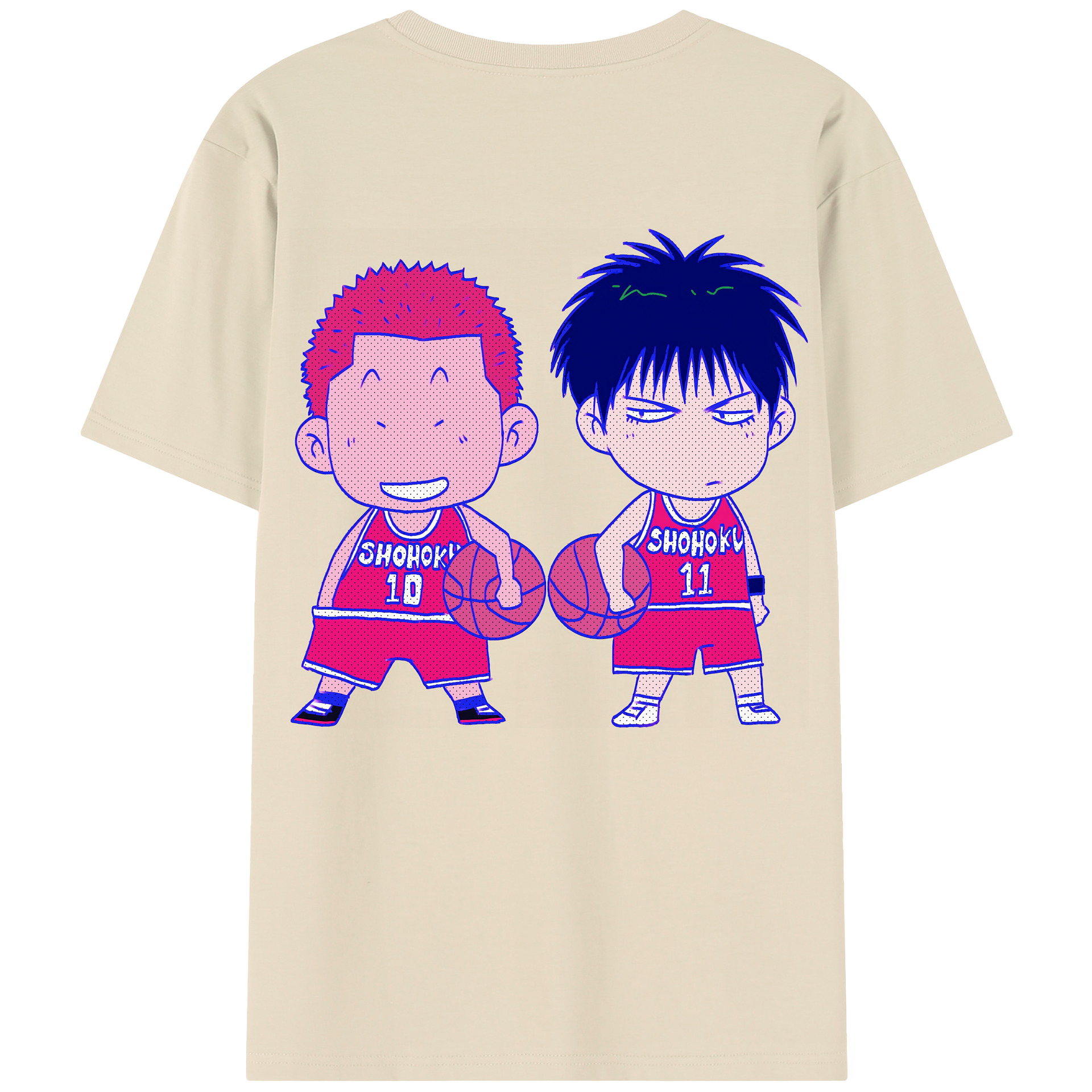 SLAM DUNK／スラムダンク 綿100％半袖Tシャツ（背面プリント）