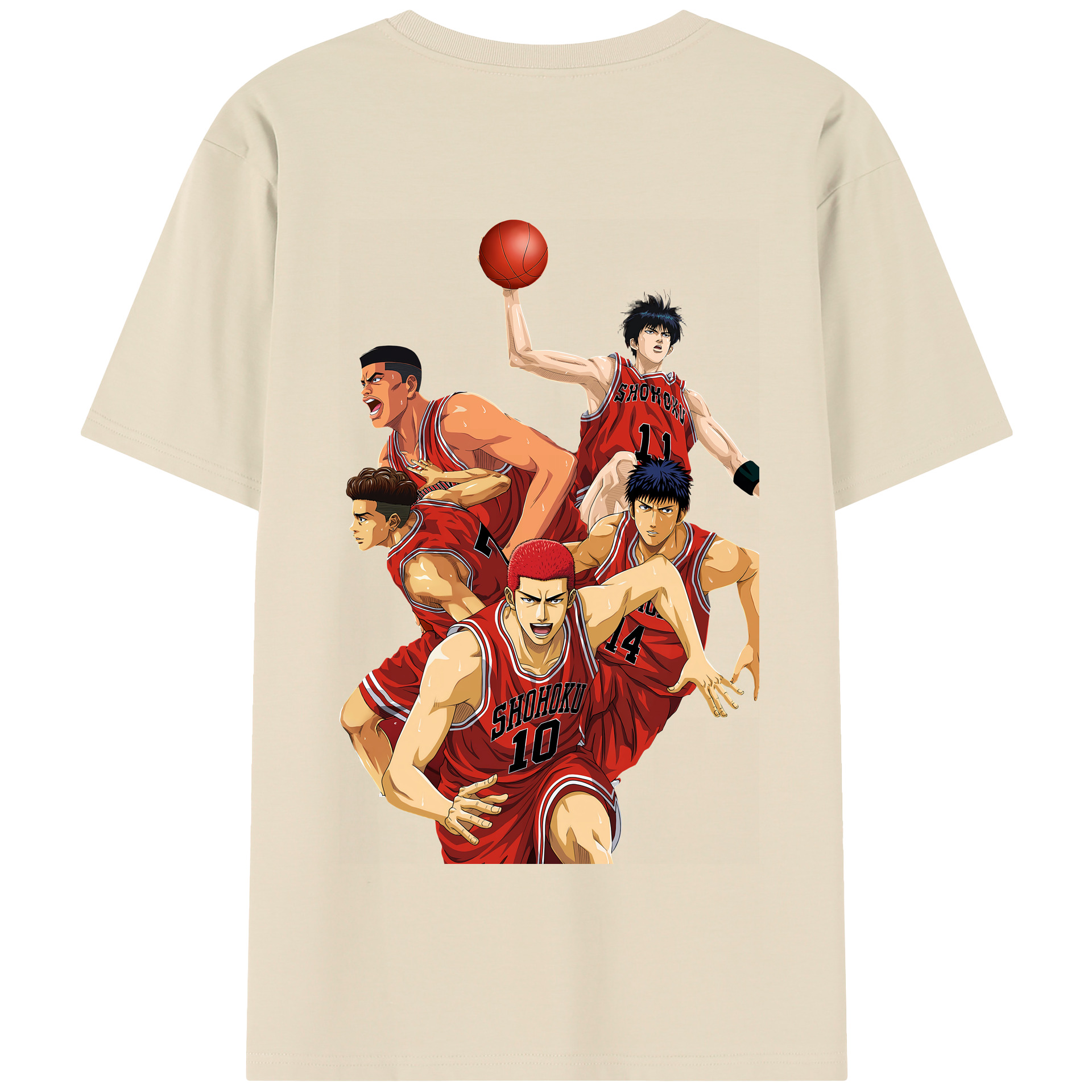 SLAM DUNK／スラムダンク 綿100％半袖Tシャツ（背面プリント）