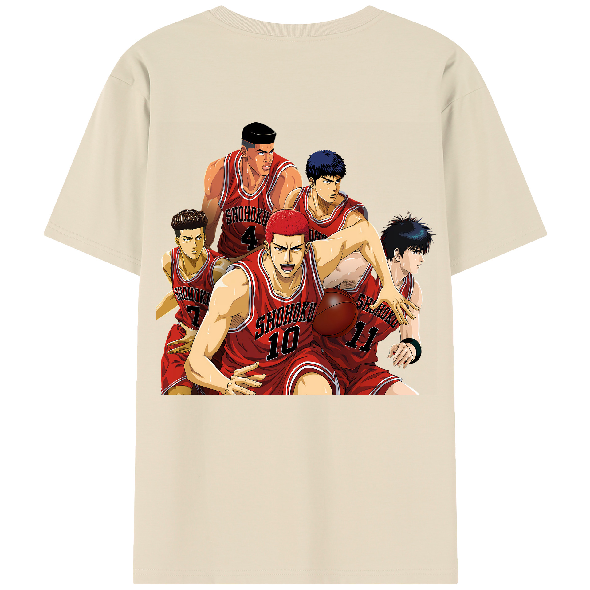 SLAM DUNK／スラムダンク 綿100％半袖Tシャツ（背面プリント）