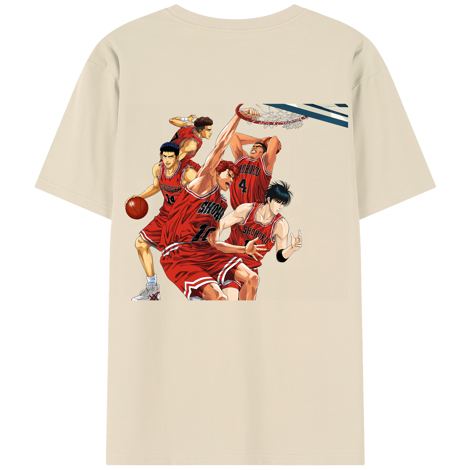 SLAM DUNK／スラムダンク 綿100％半袖Tシャツ（背面プリント）