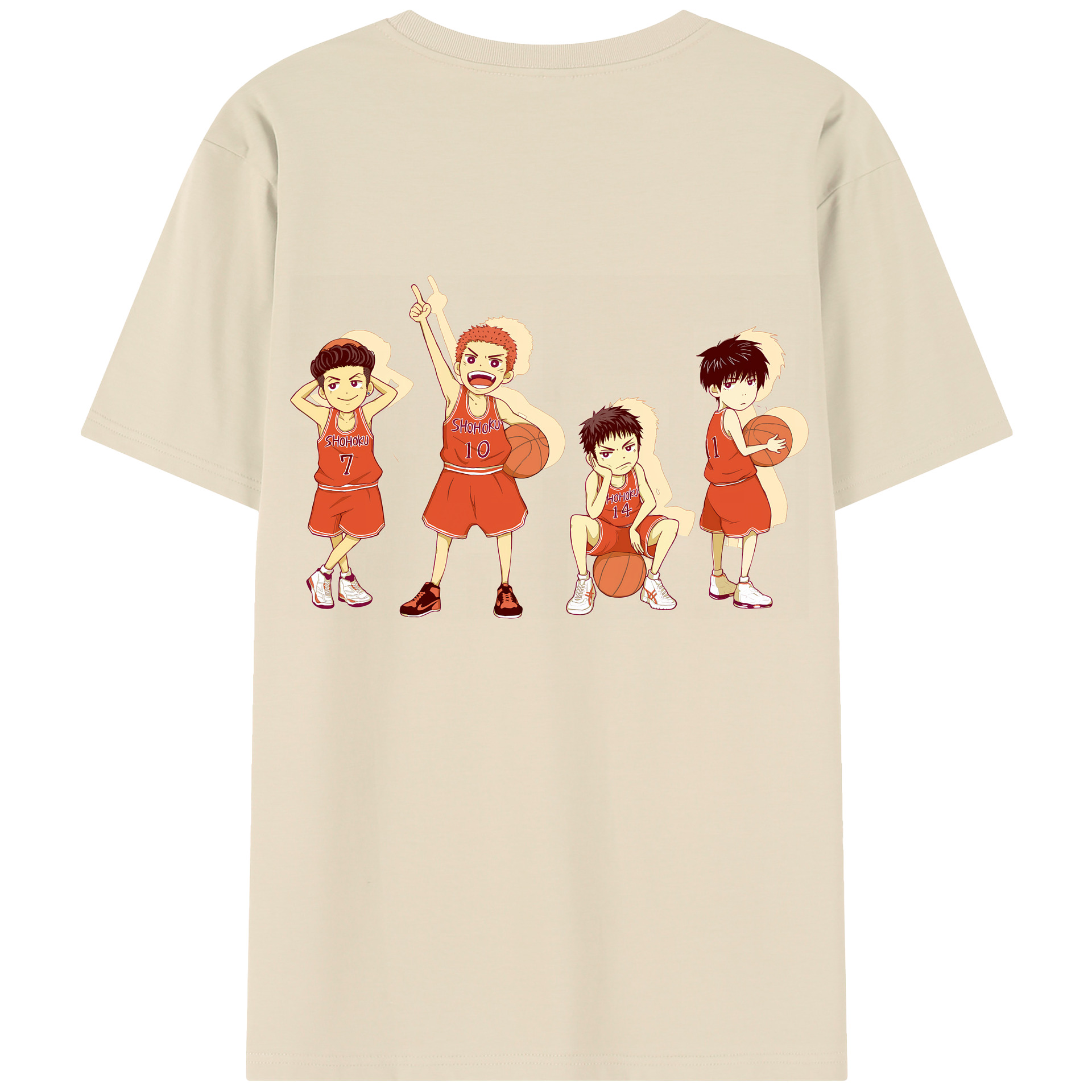 SLAM DUNK／スラムダンク 綿100％半袖Tシャツ（背面プリント）
